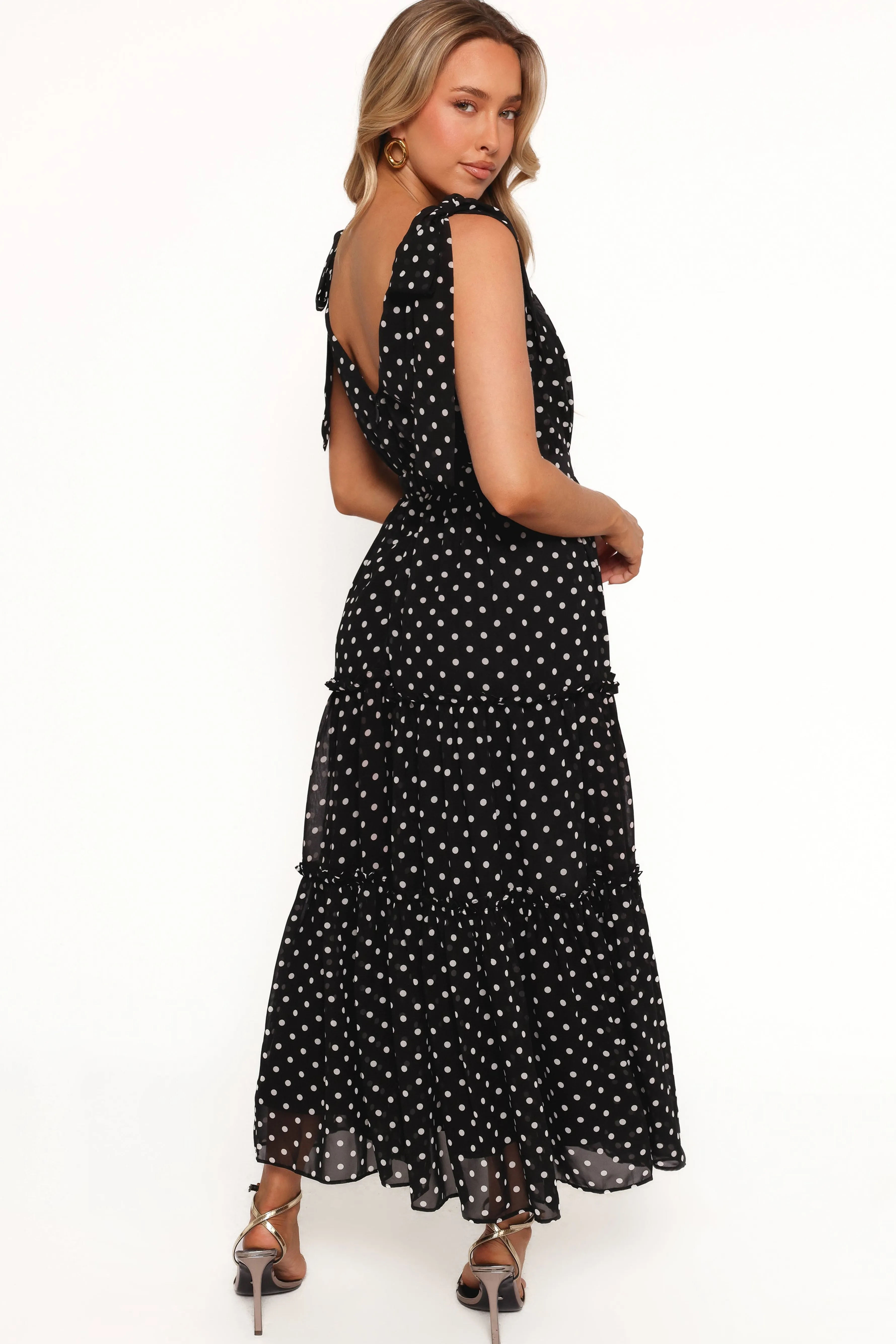 Petal & Pup Ada Maxi Dress - Black Polka Dot BlackPolkaDot New