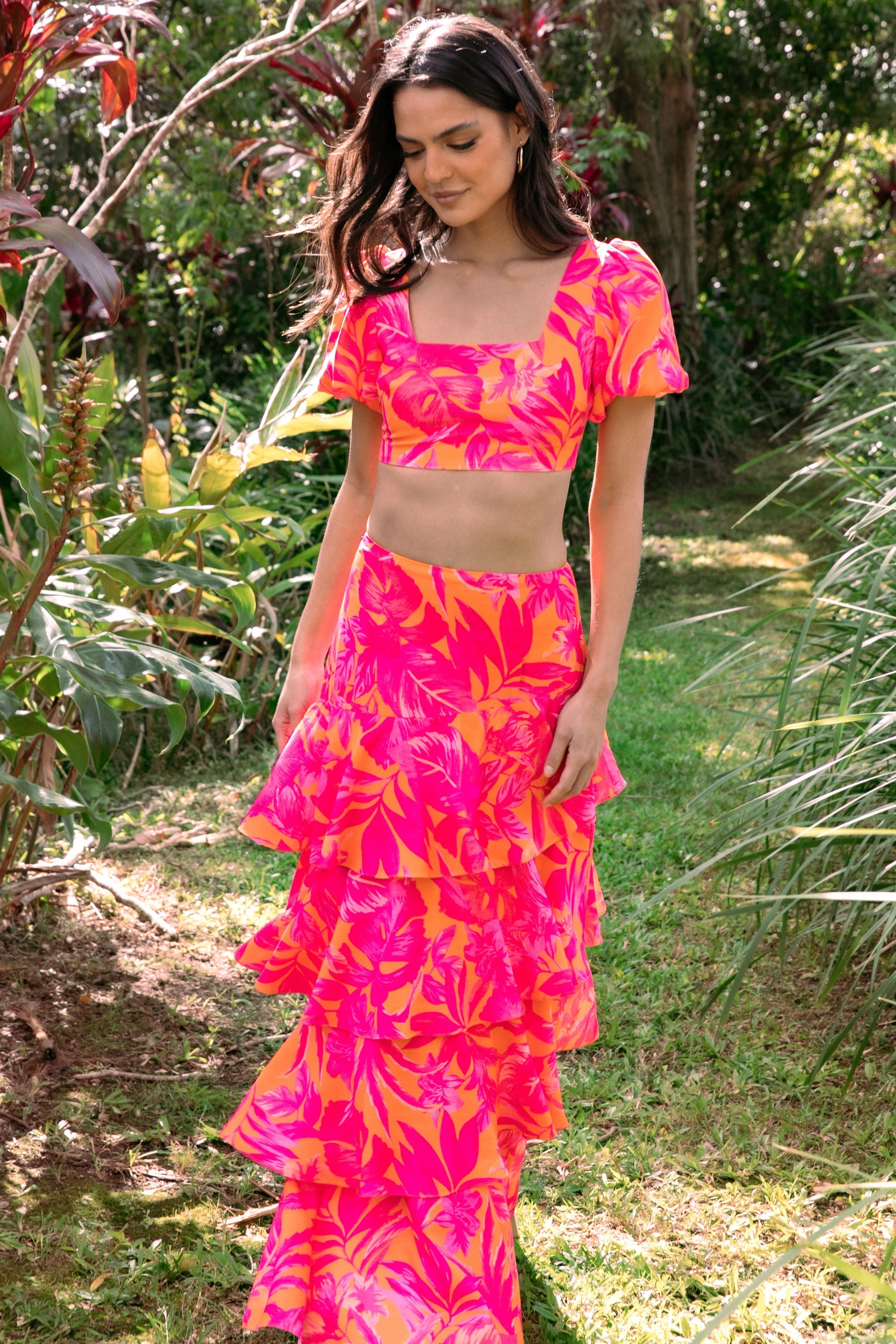 Petal & Pup Addison Maxi Skirt - Pink Tropics PinkTropics New