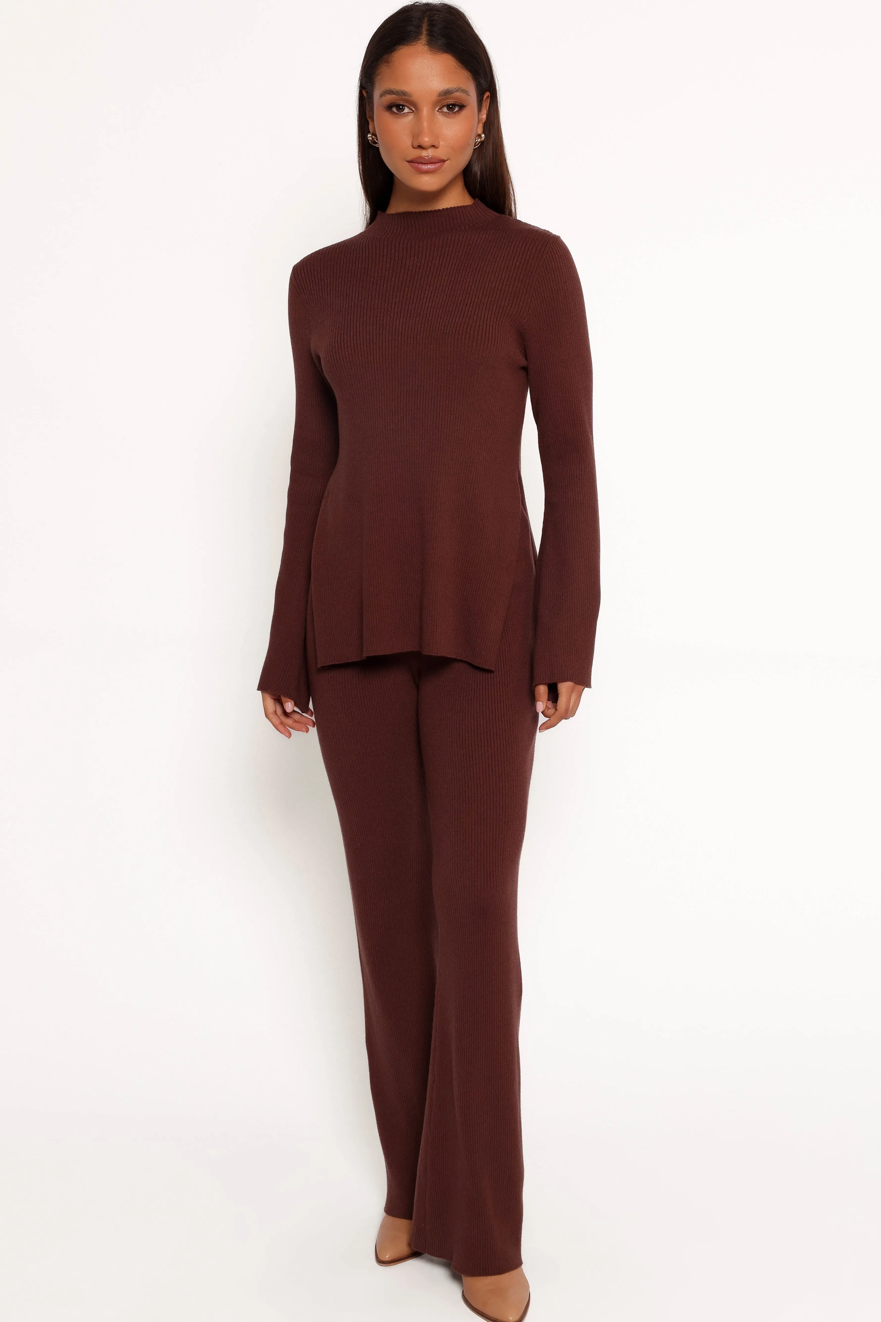 Petal & Pup Adrienne Knit Pant - Chocolate Sale