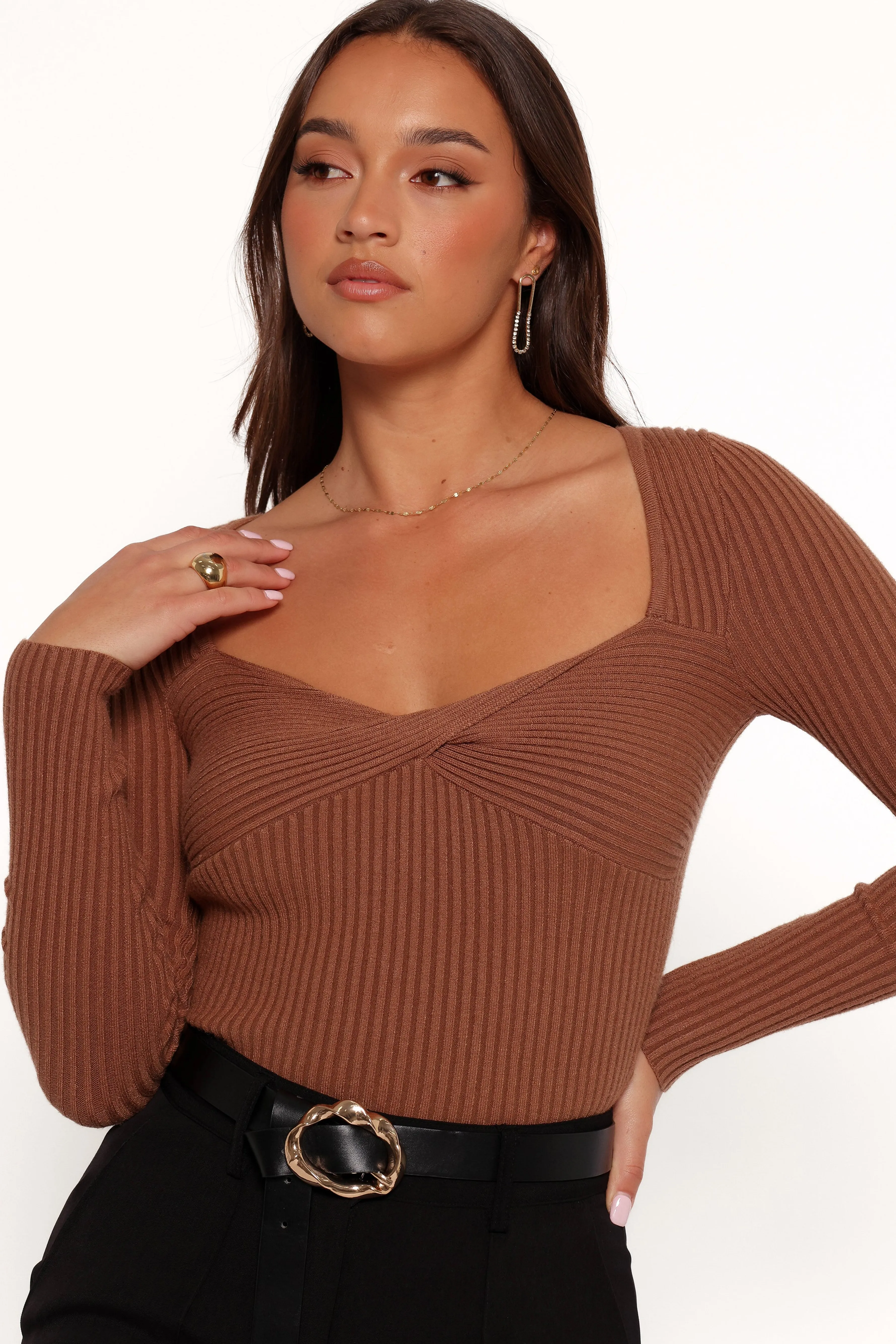 Petal & Pup Akopo Long Sleeve Top - Cognac Online