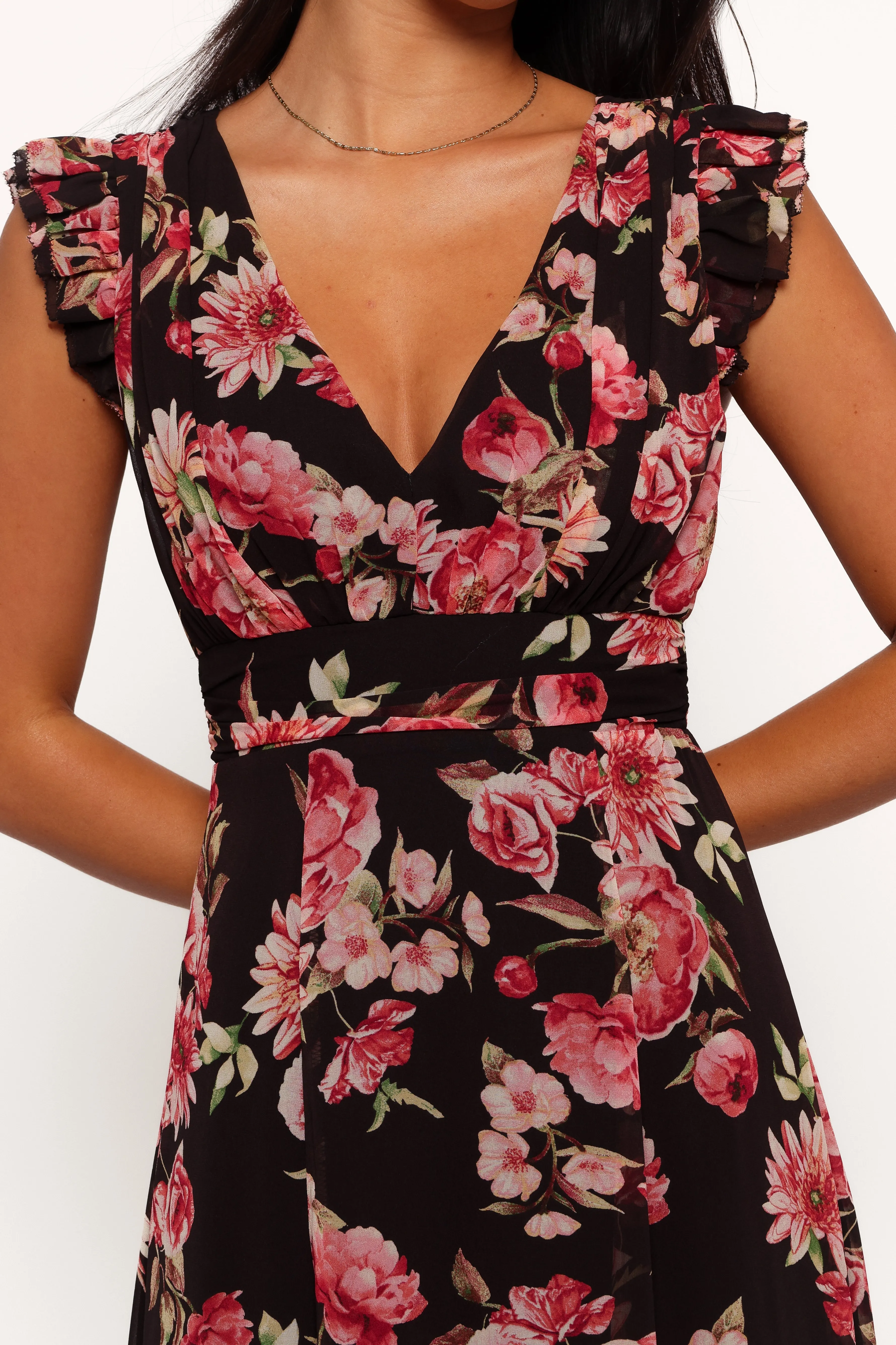 Petal & Pup Aldo Maxi Dress - Black Floral BlackFloral Clearance