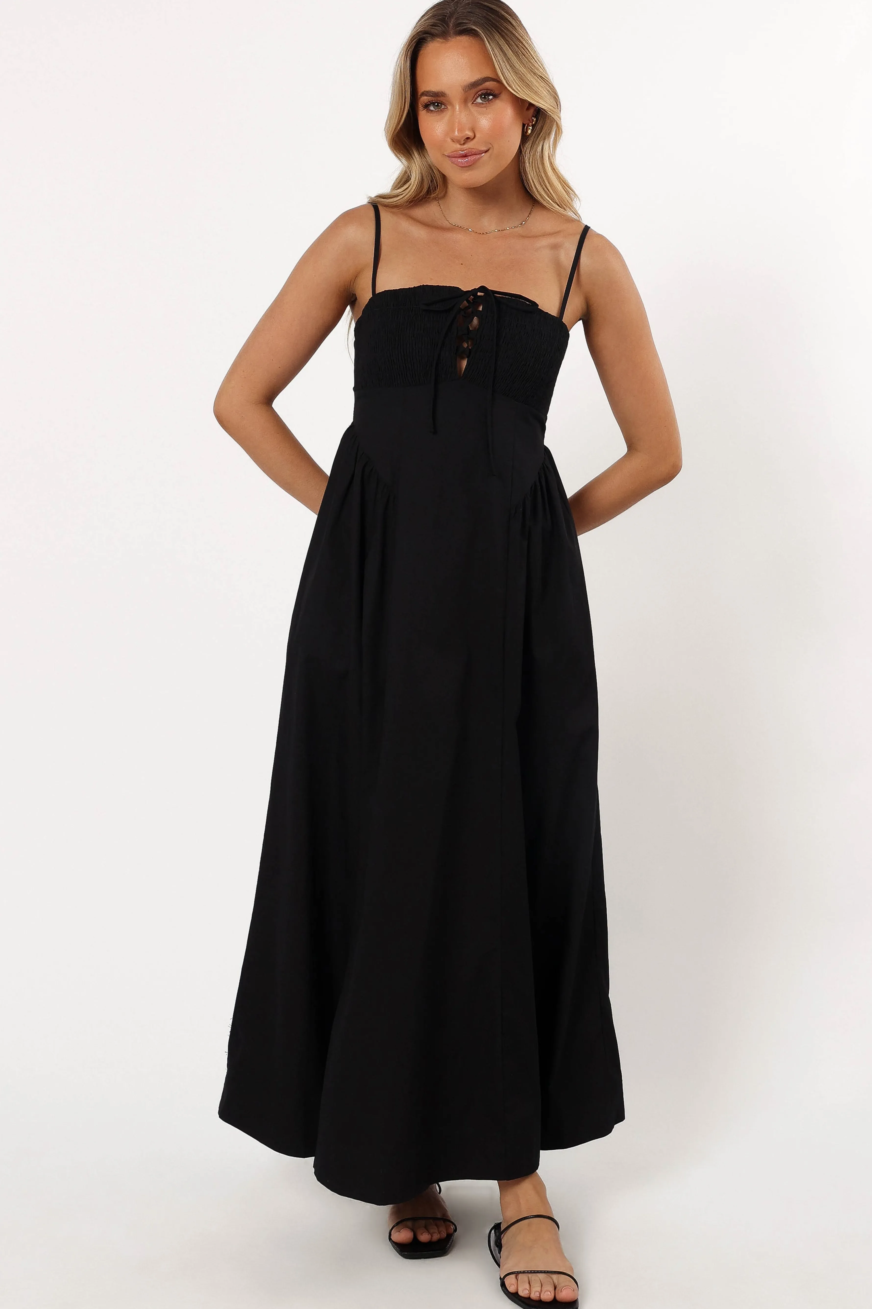 Petal & Pup Alena Midi Dress - Black Online