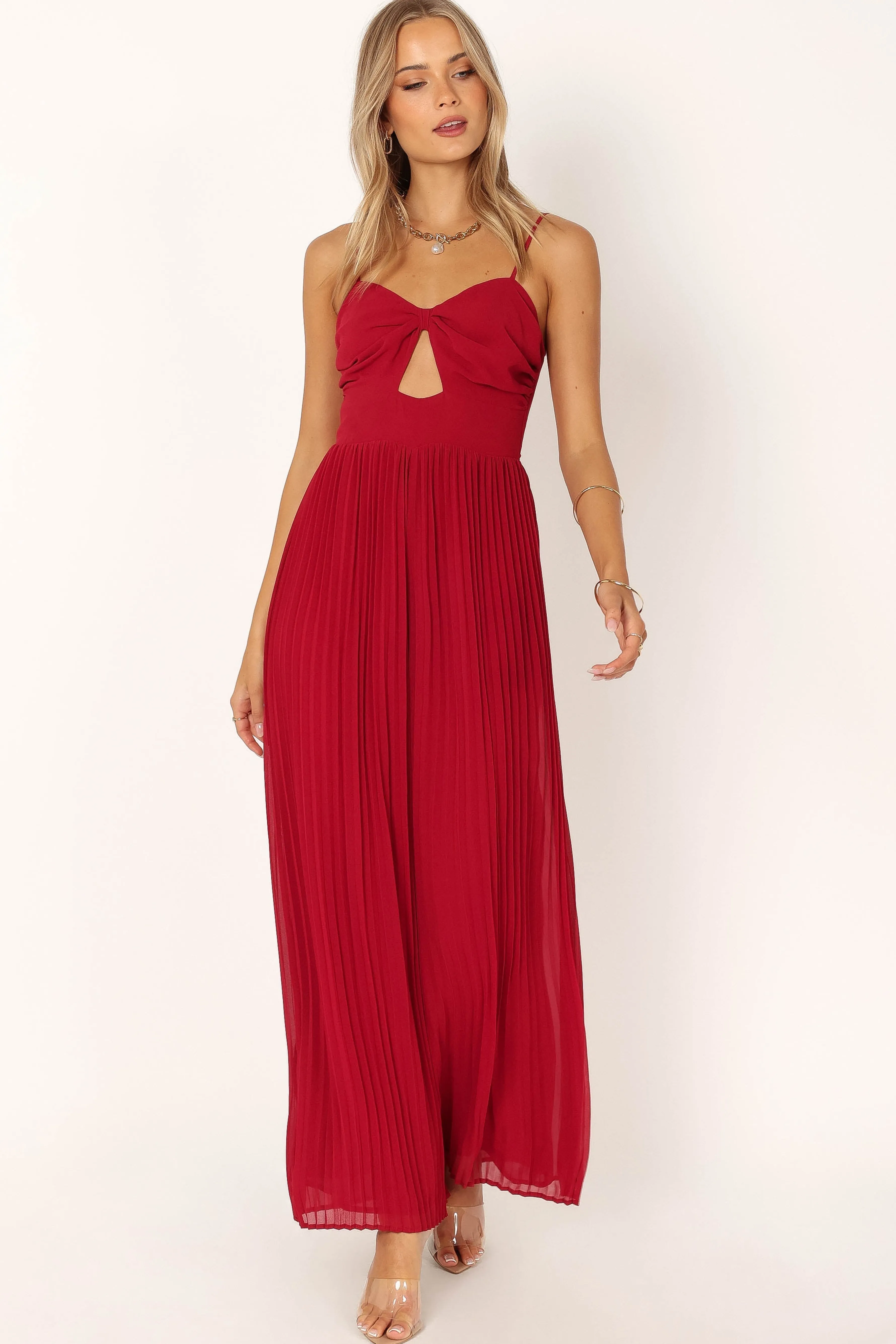 Petal & Pup Alice Wide Leg Jumpsuit - Red Discount