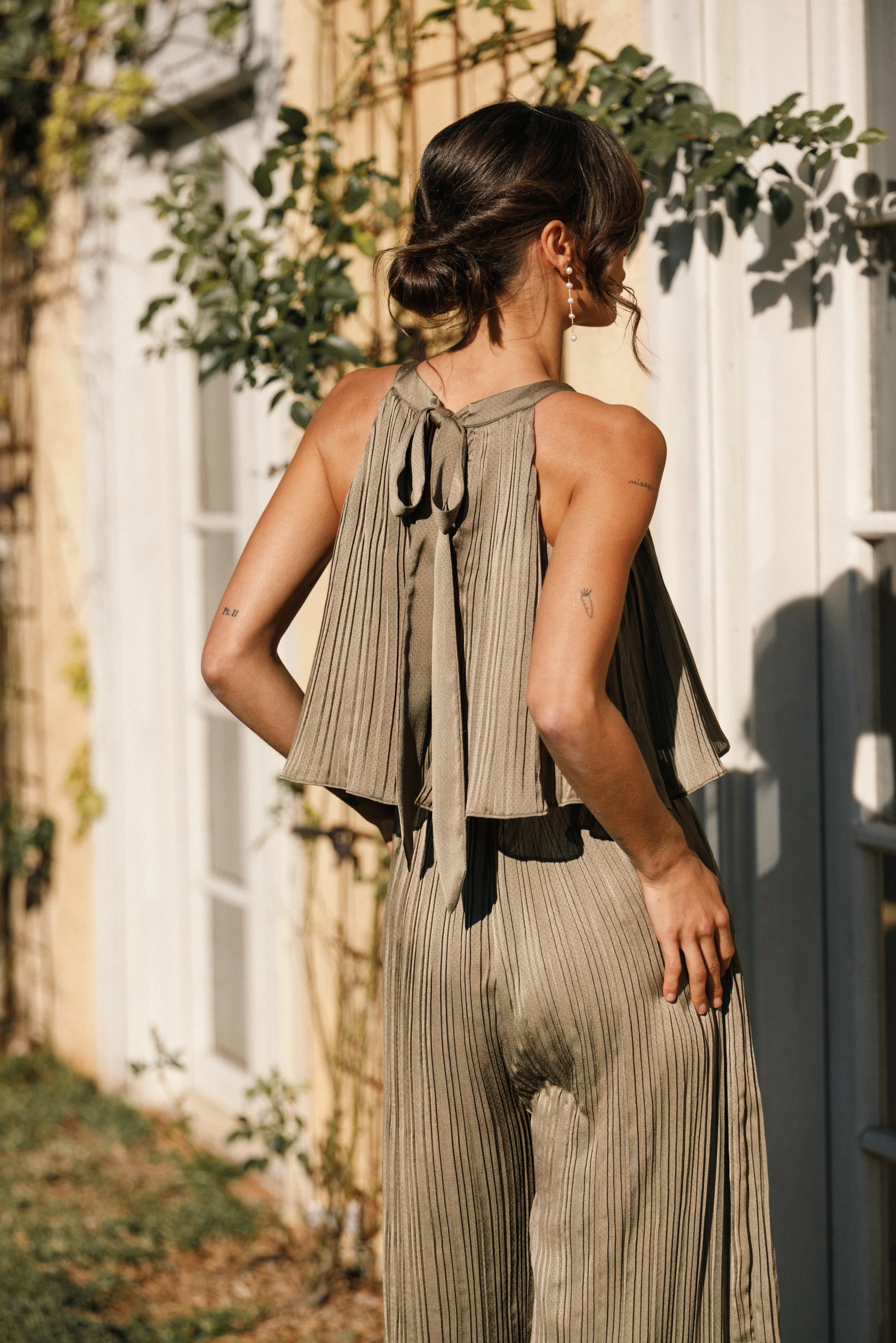 Petal & Pup Alina Jumpsuit - Olive Clearance