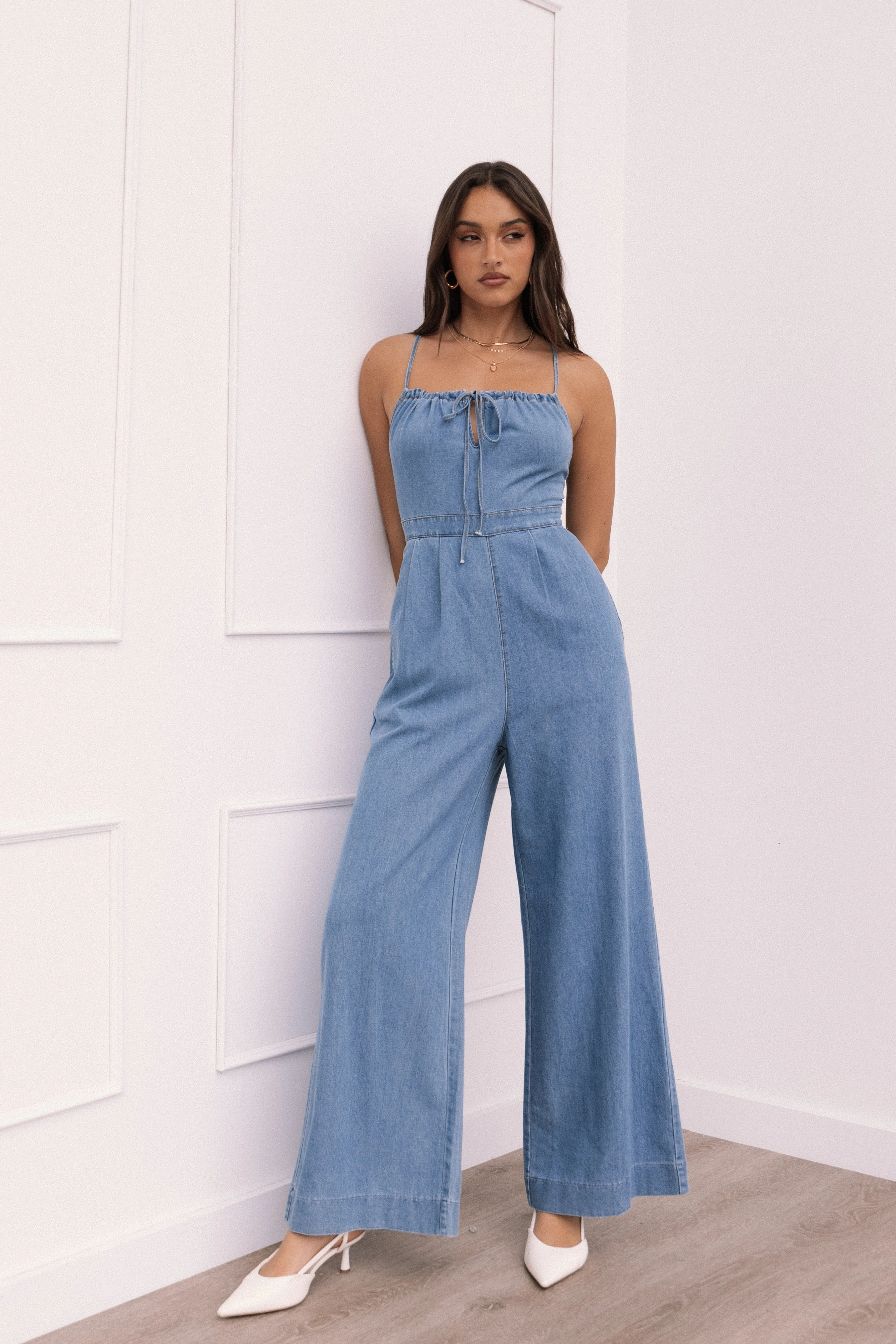 Petal & Pup Alliah Jumpsuit - Medium Denim MediumDenim Flash Sale