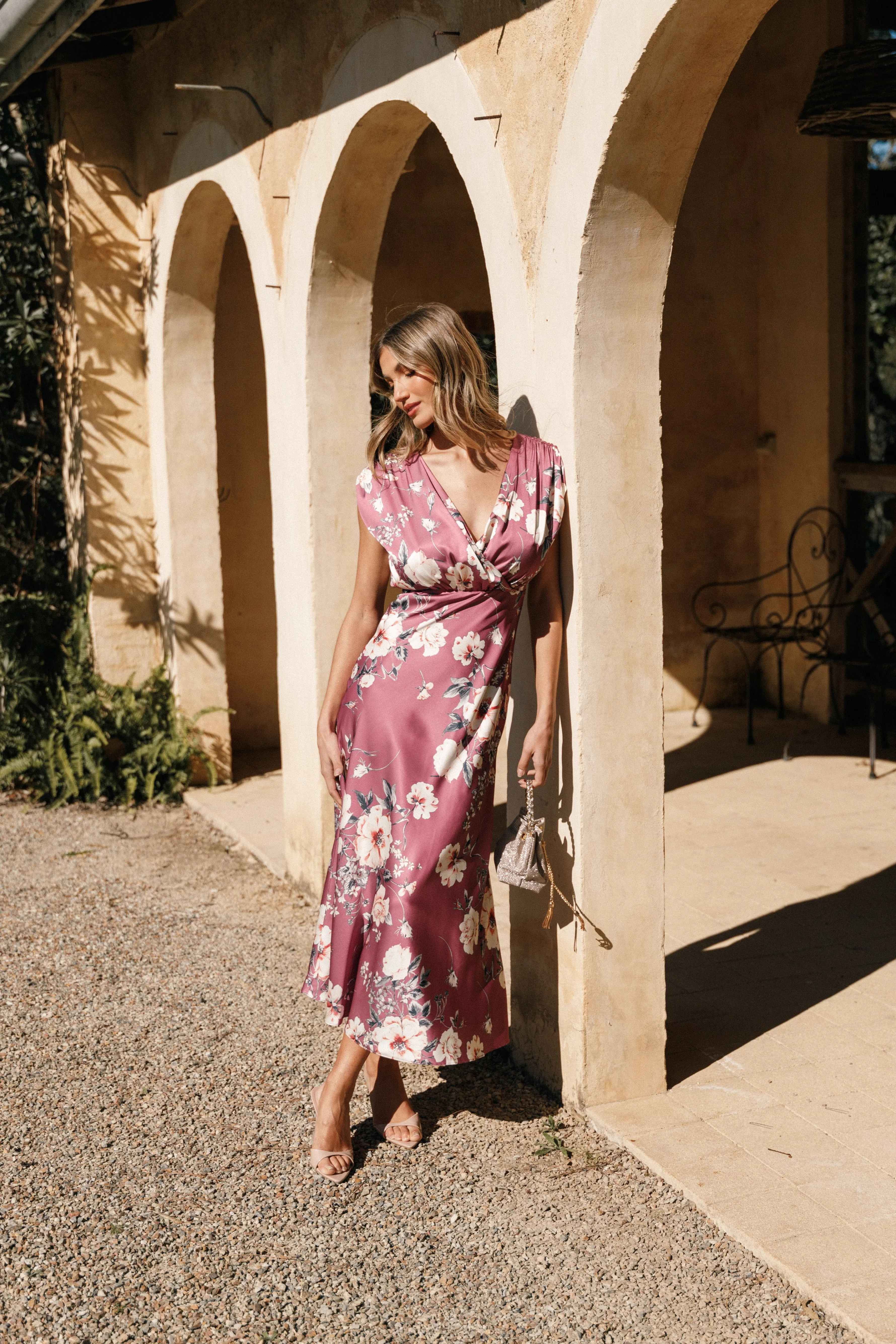 Petal & Pup Amarlee Maxi Dress - Dark Rose Floral DarkRoseFloral Cheap