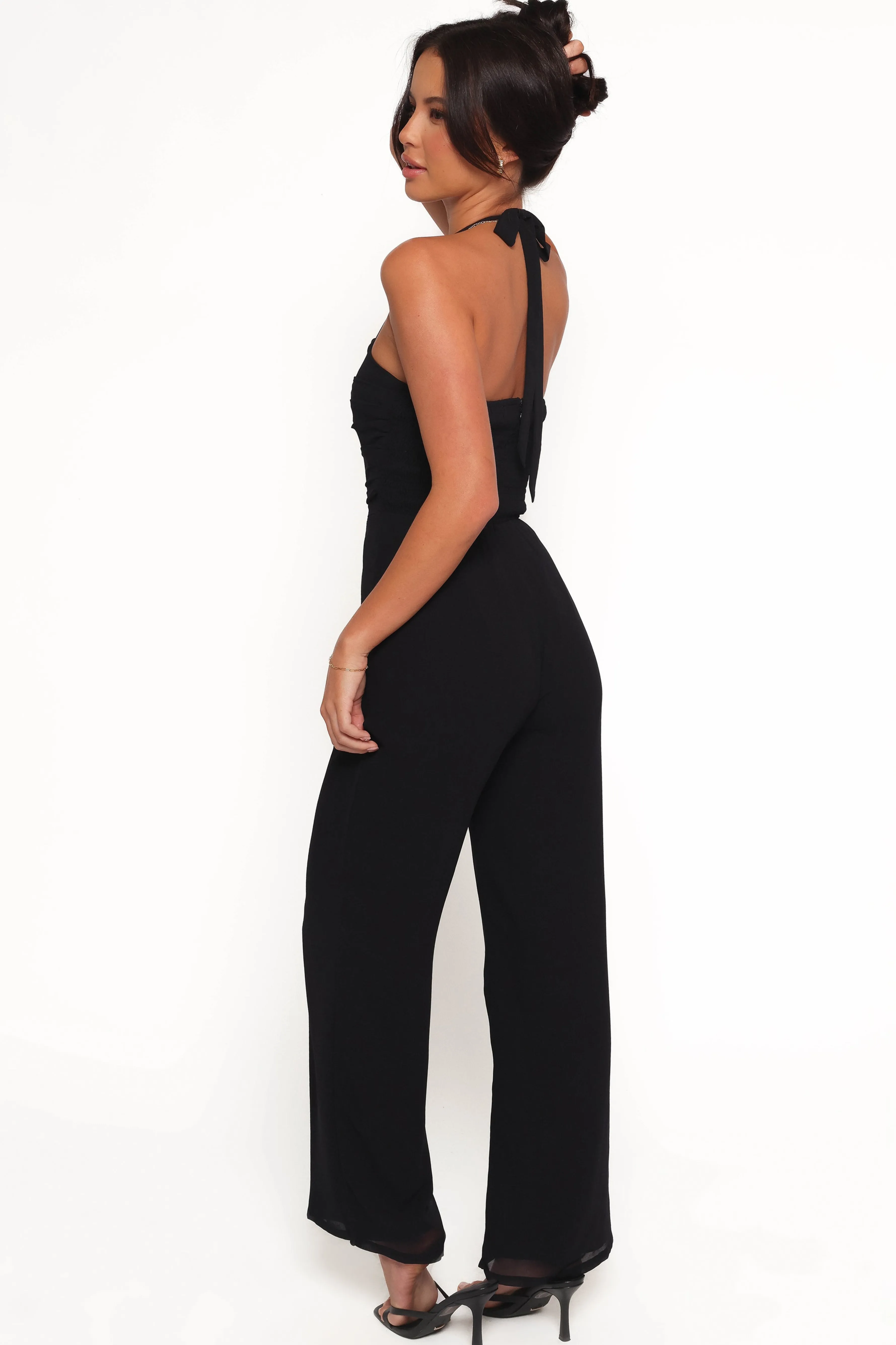 Petal & Pup Amhran Halter Jumpsuit - Black New