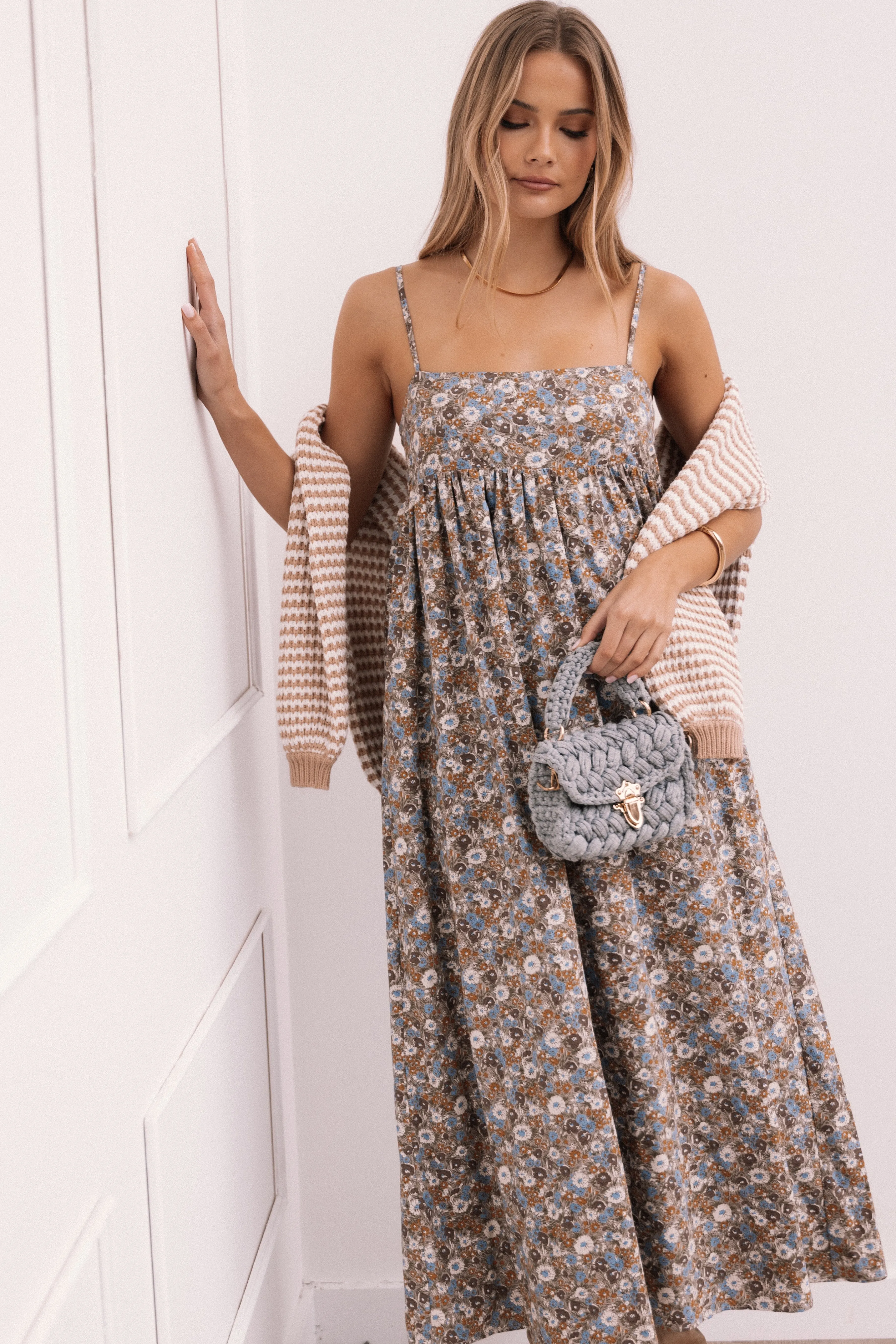 Petal & Pup Andy Maxi Dress - Olive Ditsy Floral OliveDitsyFloral Clearance