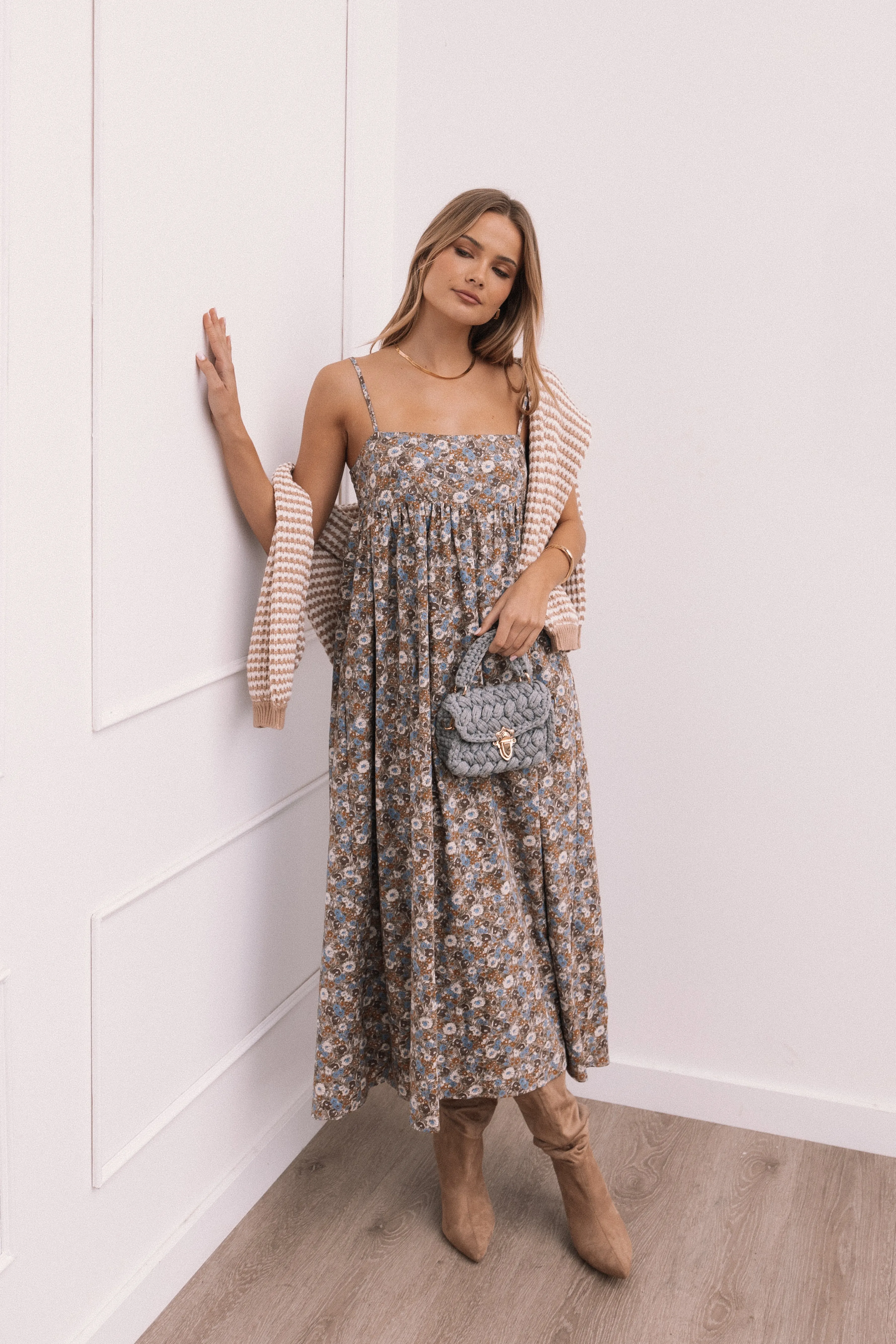 Petal & Pup Andy Maxi Dress - Olive Ditsy Floral OliveDitsyFloral Clearance