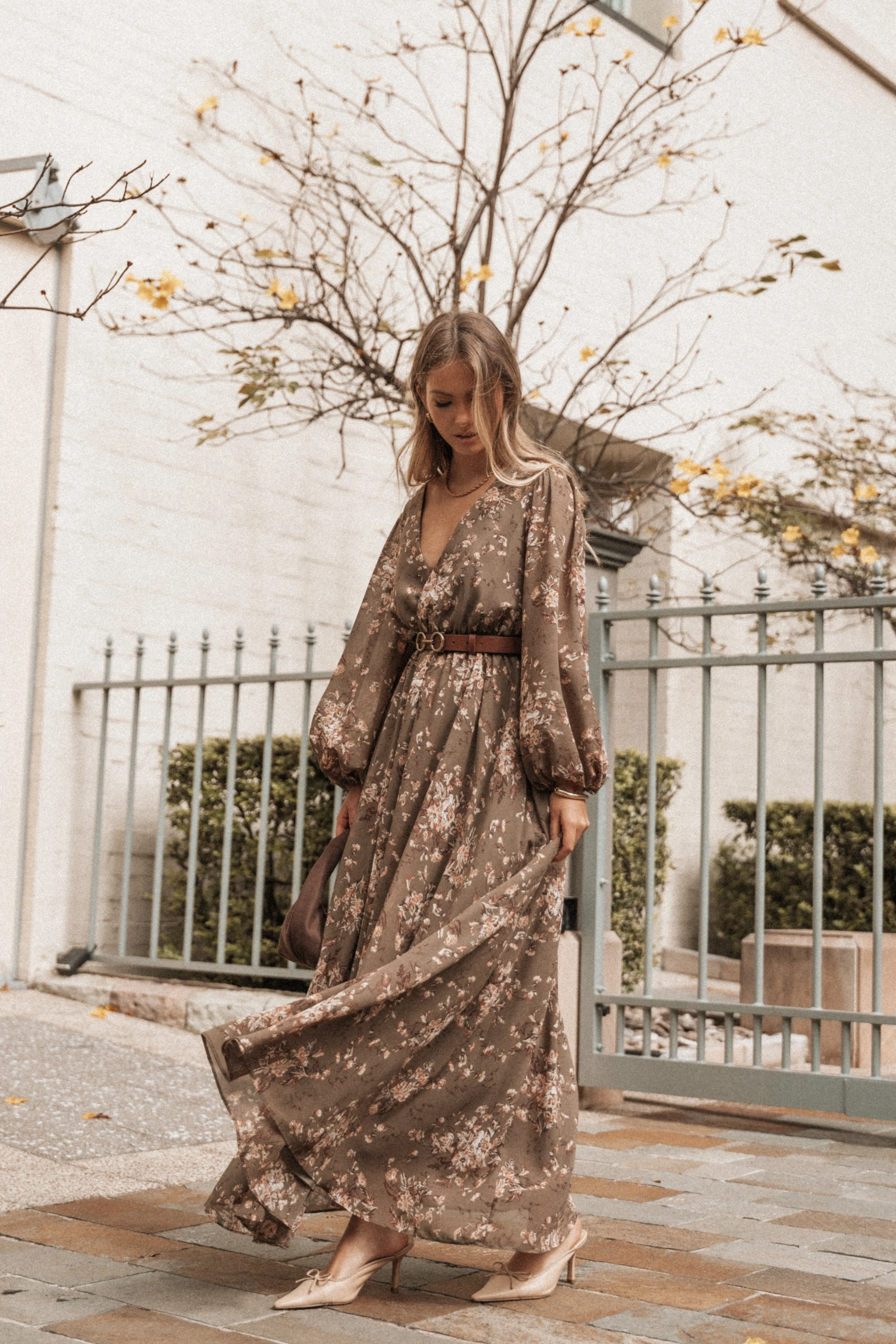 Petal & Pup Anisa Maxi Dress - Olive Floral OliveFloral Discount