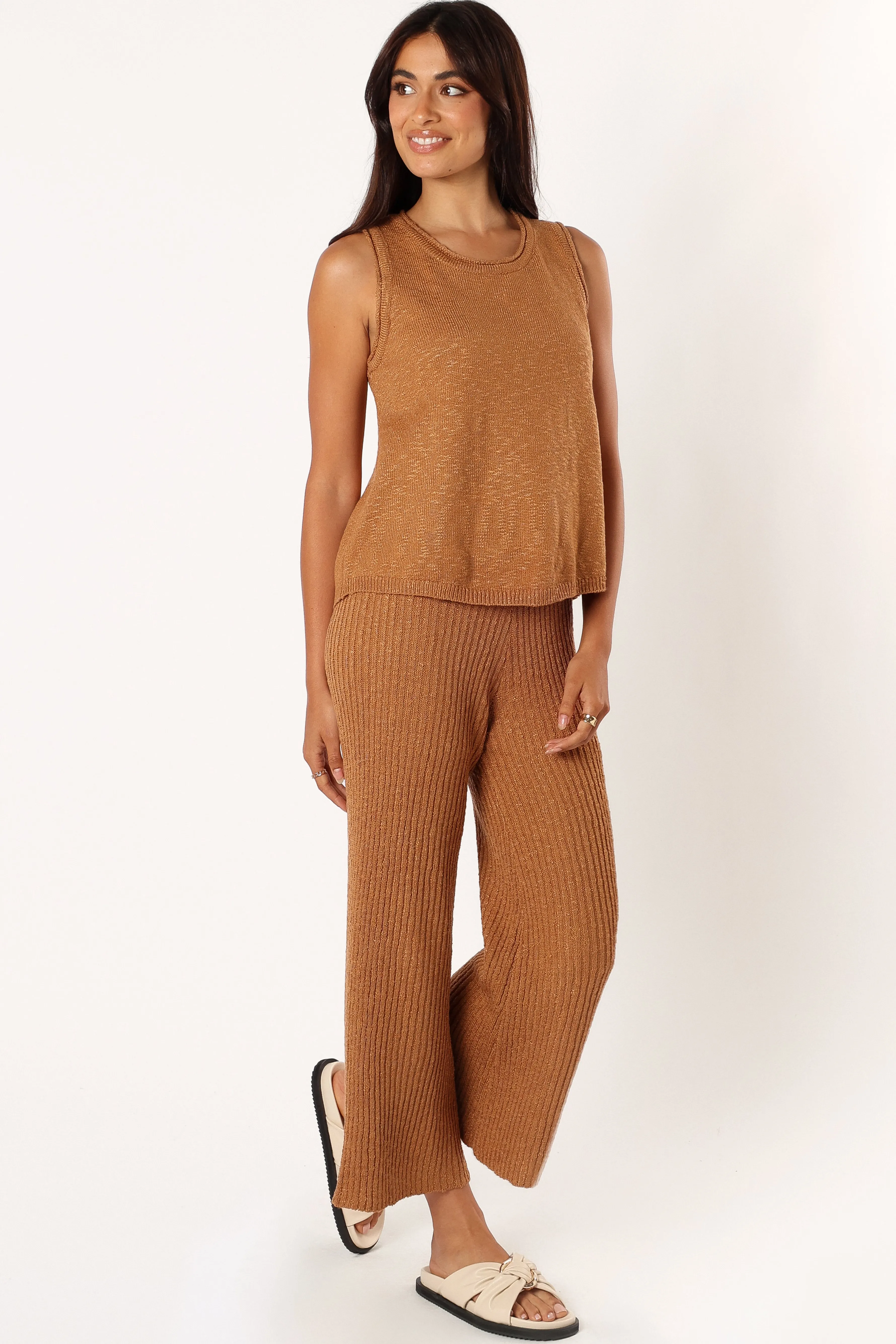 Petal & Pup Anna Knitted Set - Brown Flash Sale