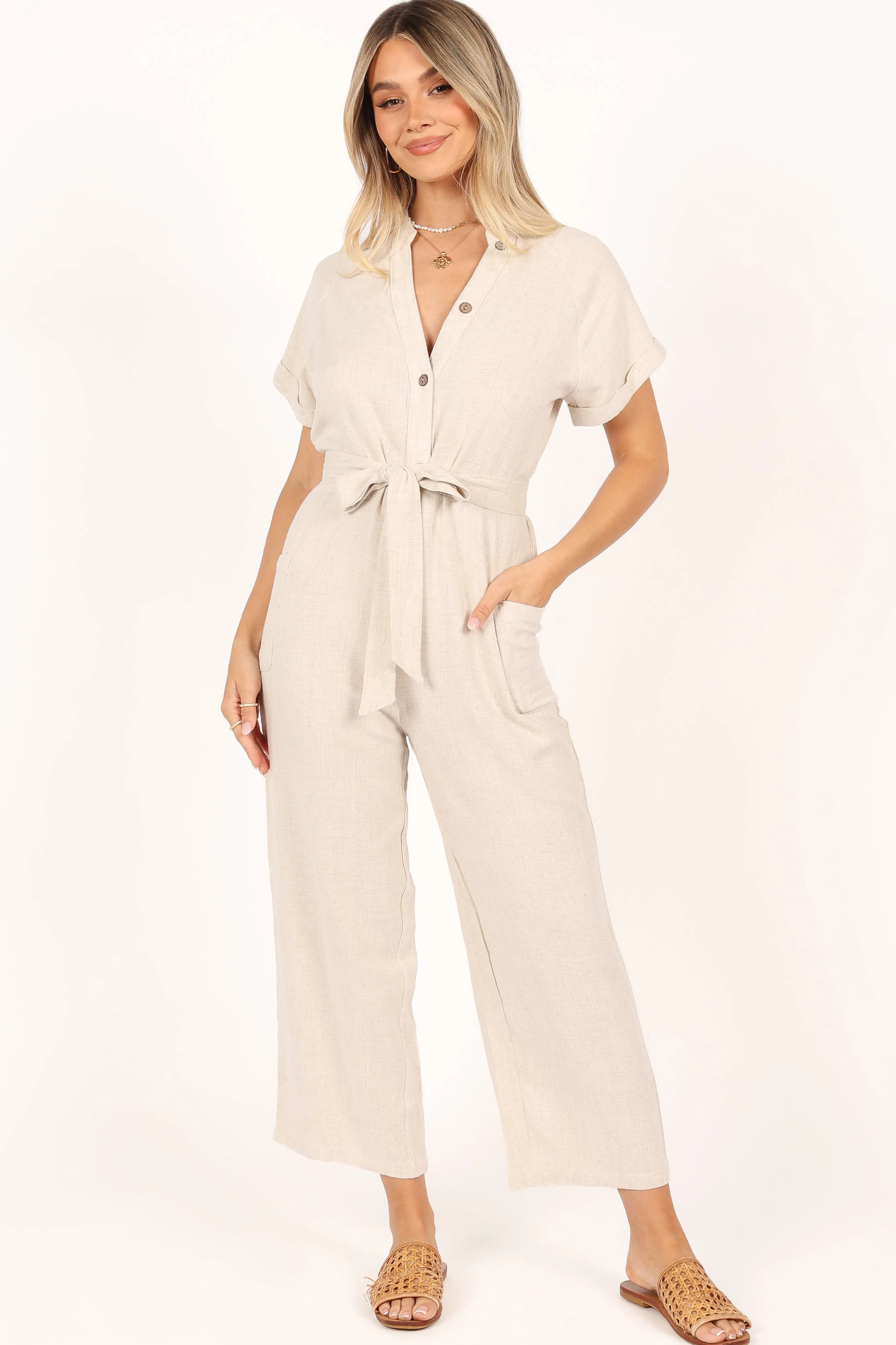 Petal & Pup Archie Jumpsuit - Oat New