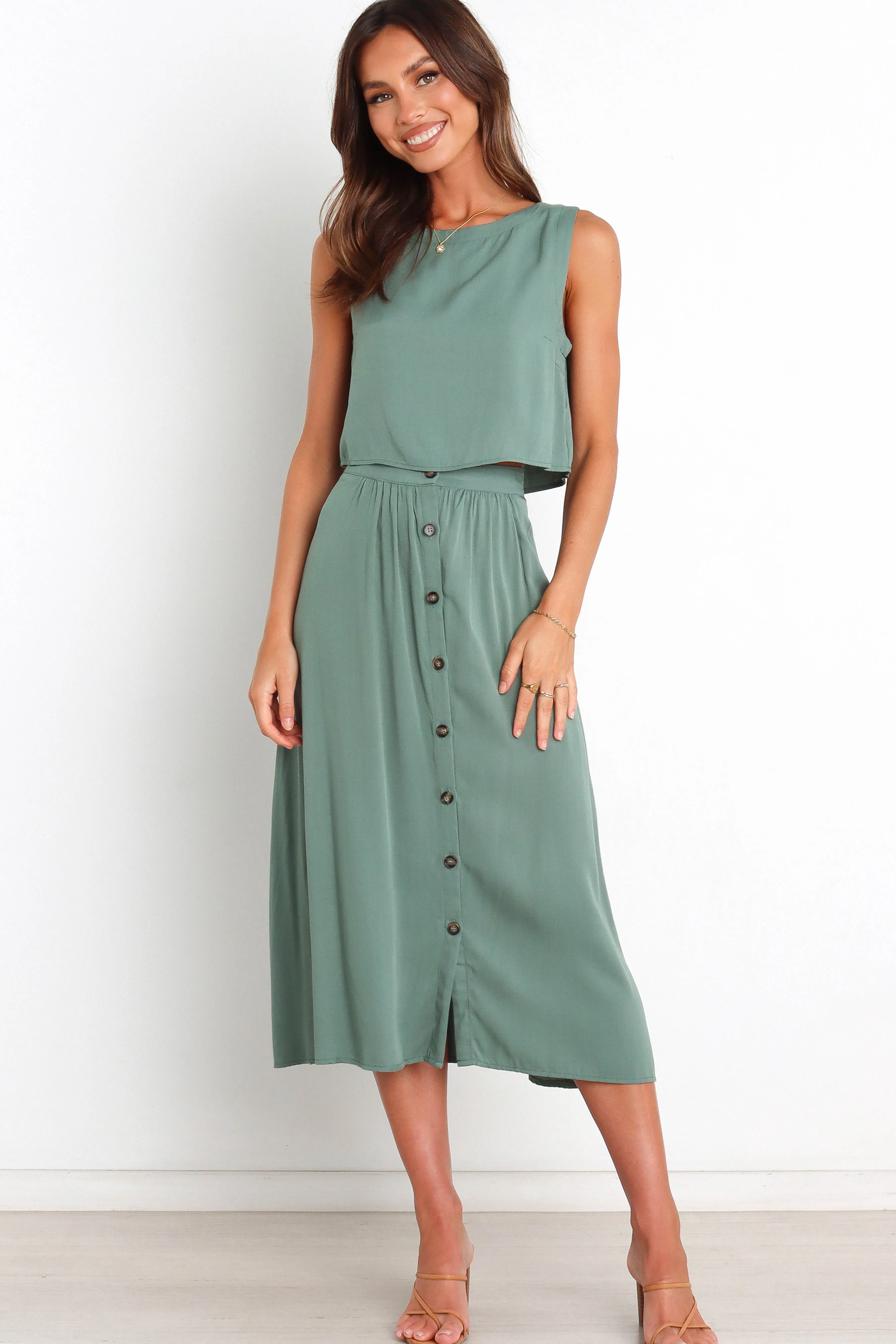 Petal & Pup Ava Skirt - Green Best Sale