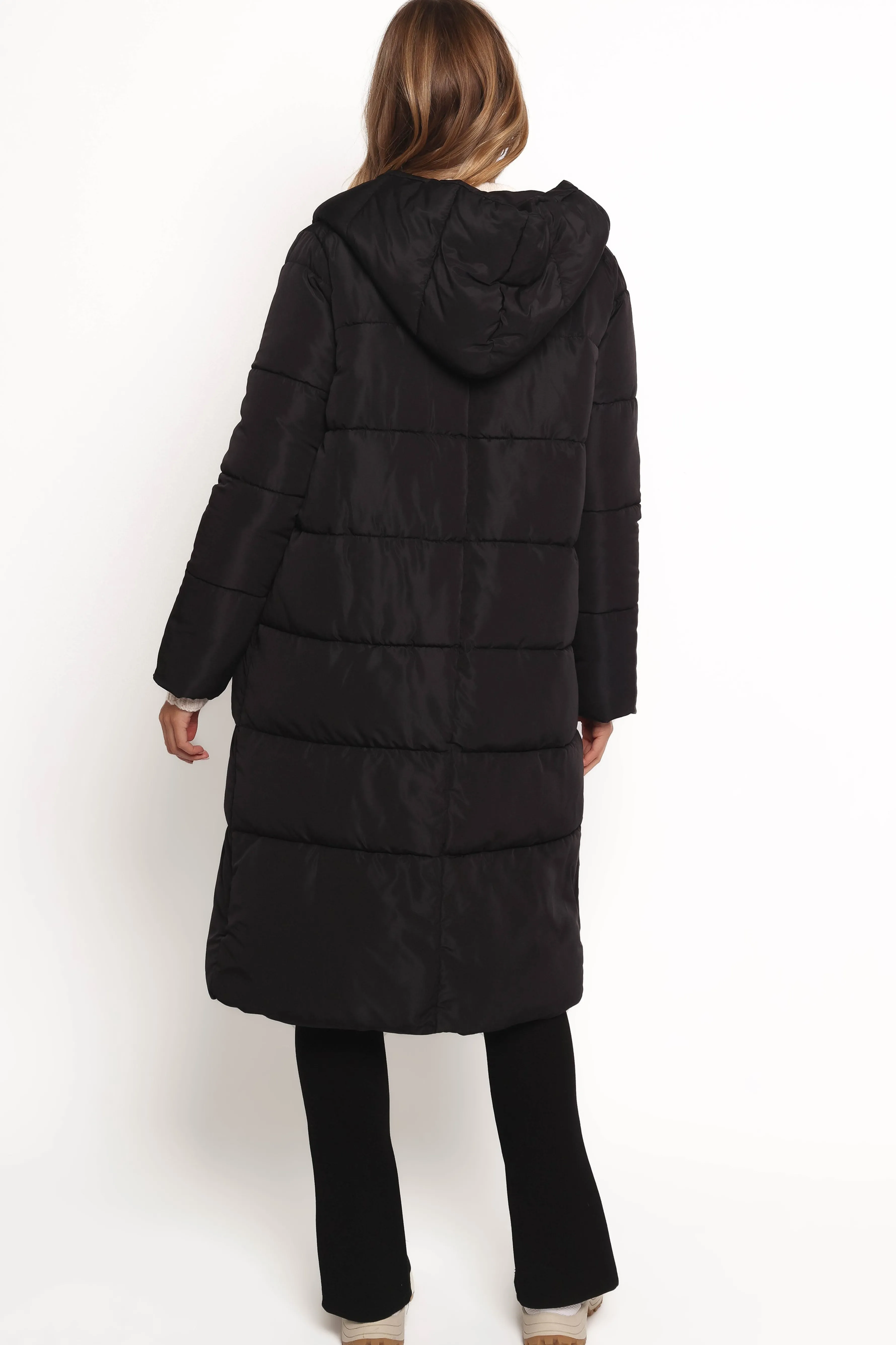 Petal & Pup Averie Long Puffer Coat - Black Fashion