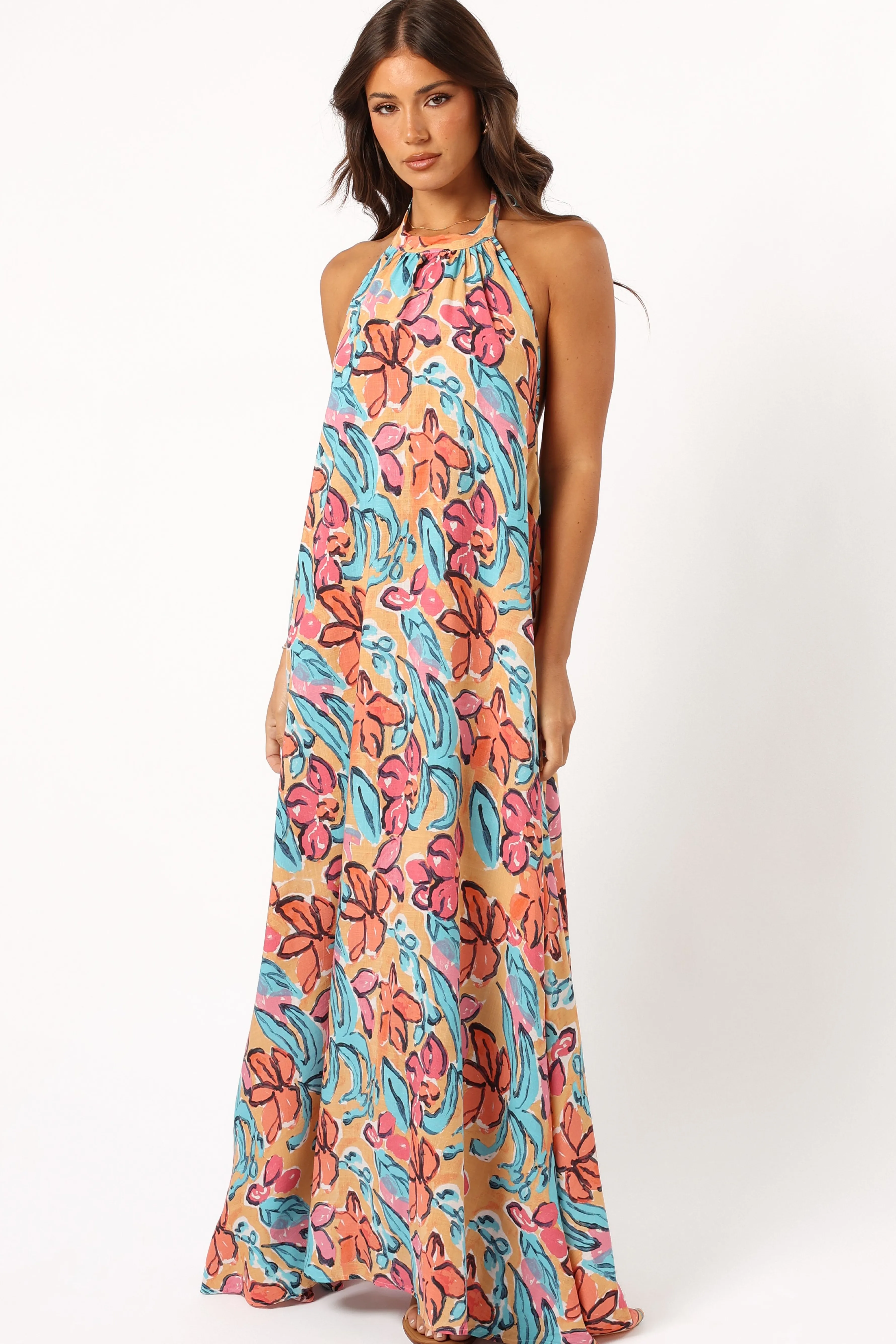 Petal & Pup Avery Maxi Dress - Multi Floral MultiFloral Cheap