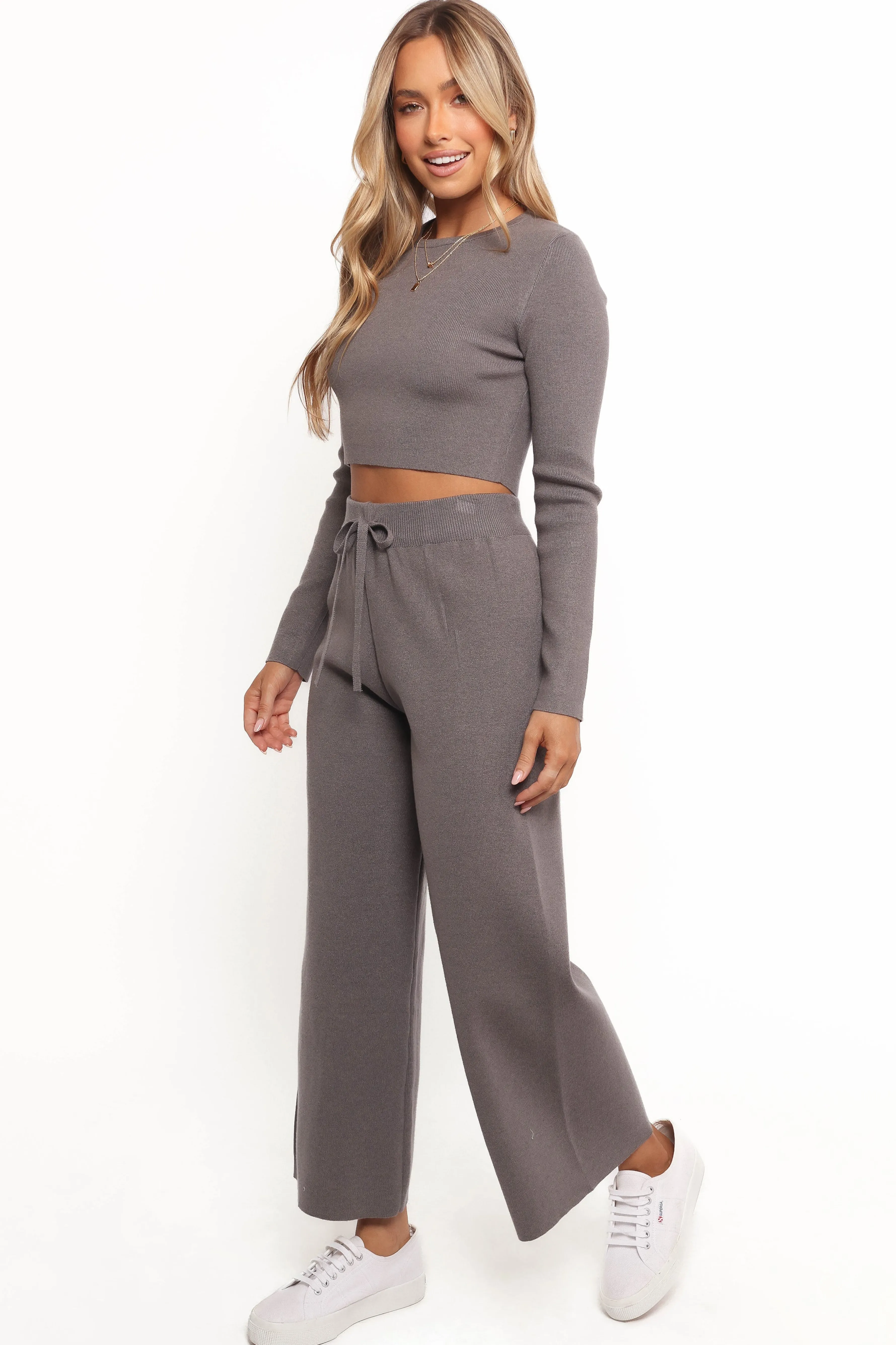 Petal & Pup Ayers Long Sleeve Set - Charcoal Grey CharcoalGrey Discount