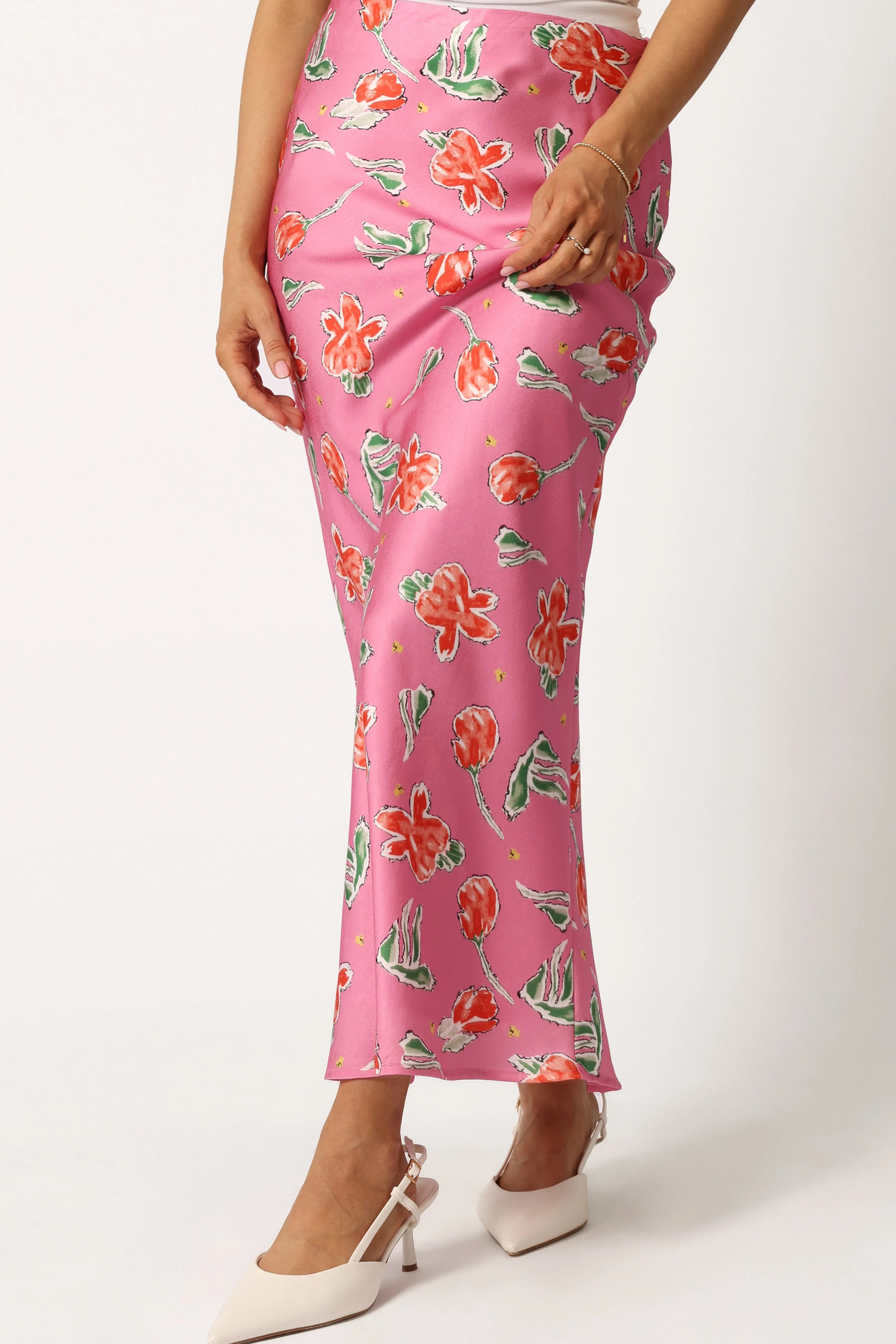 Petal & Pup Azara Midi Skirt - Pink Store