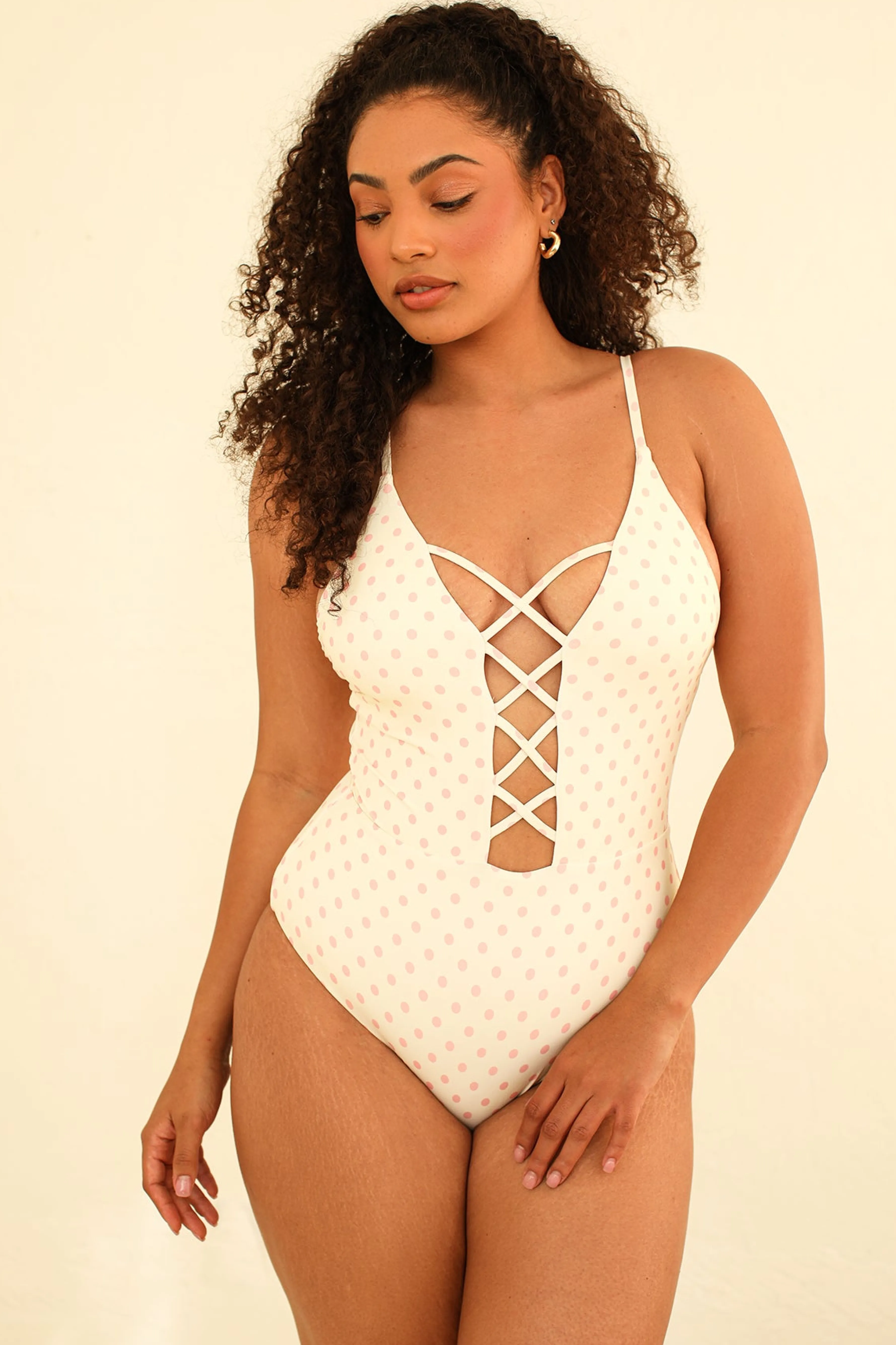 Petal & Pup Bliss One Piece - Dotted Pink DottedPink Sale