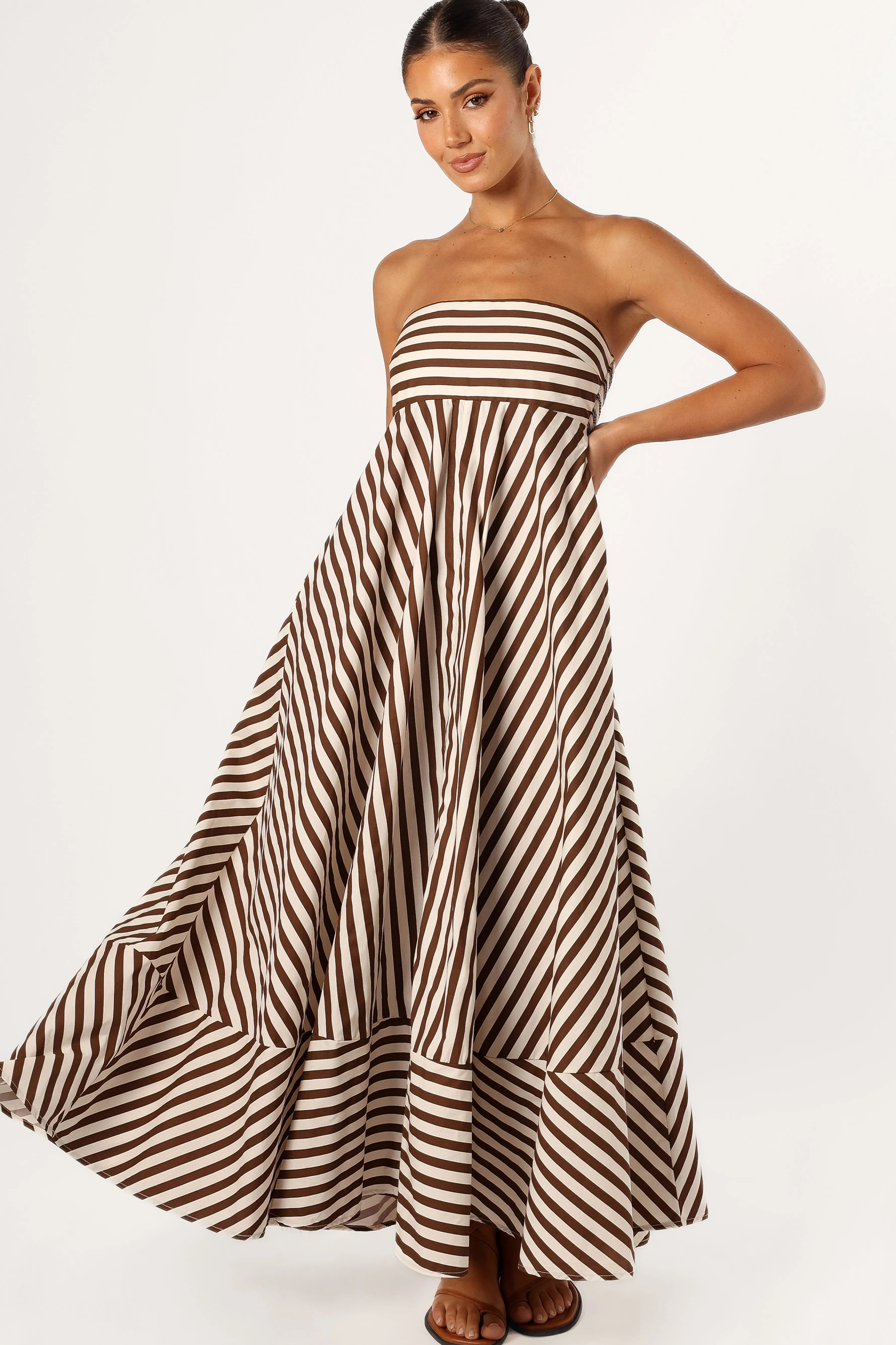 Petal & Pup Bowie Strapless Maxi Dress - Chocolate Store