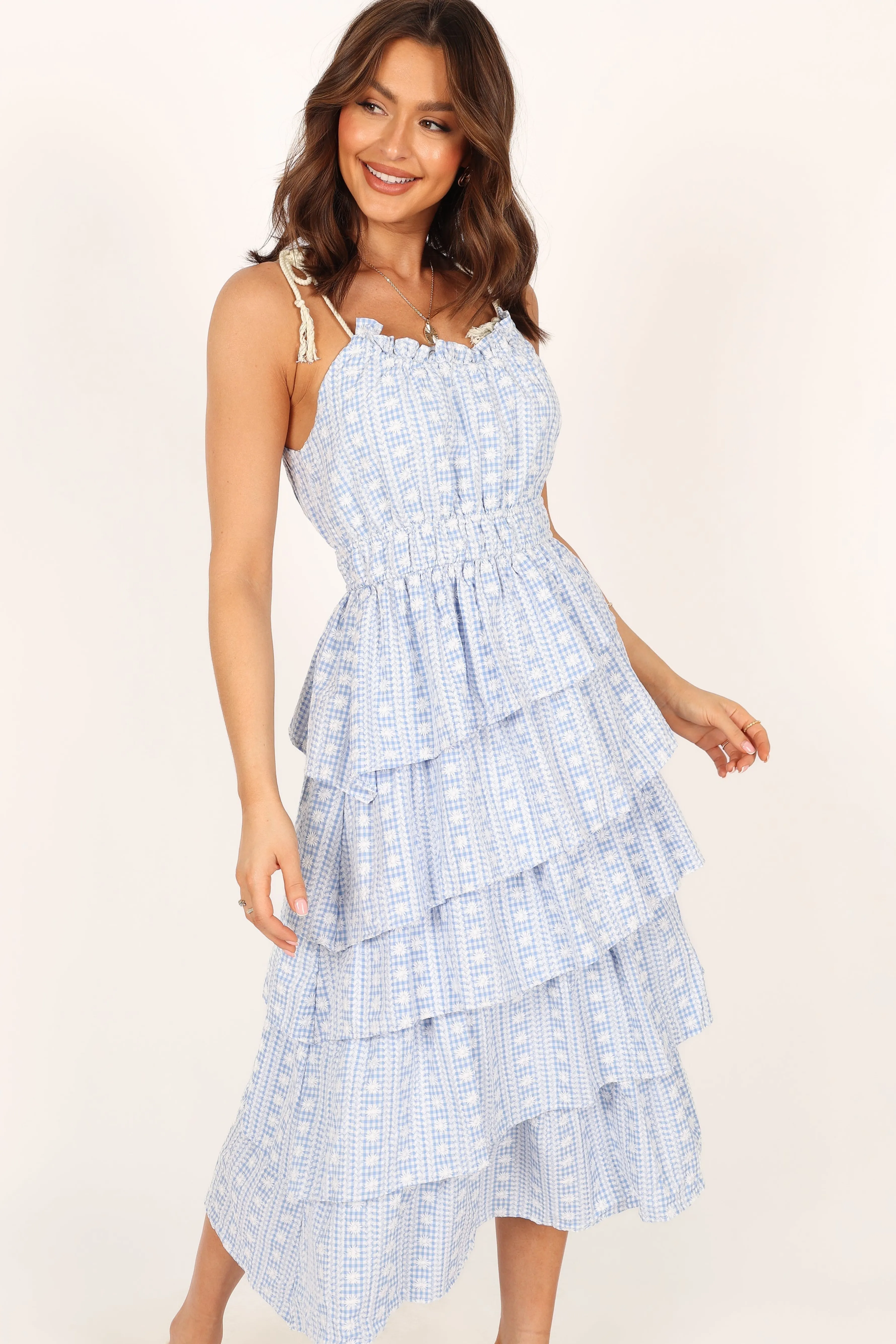 Petal & Pup Cora Midi Dress - Blue Best Sale