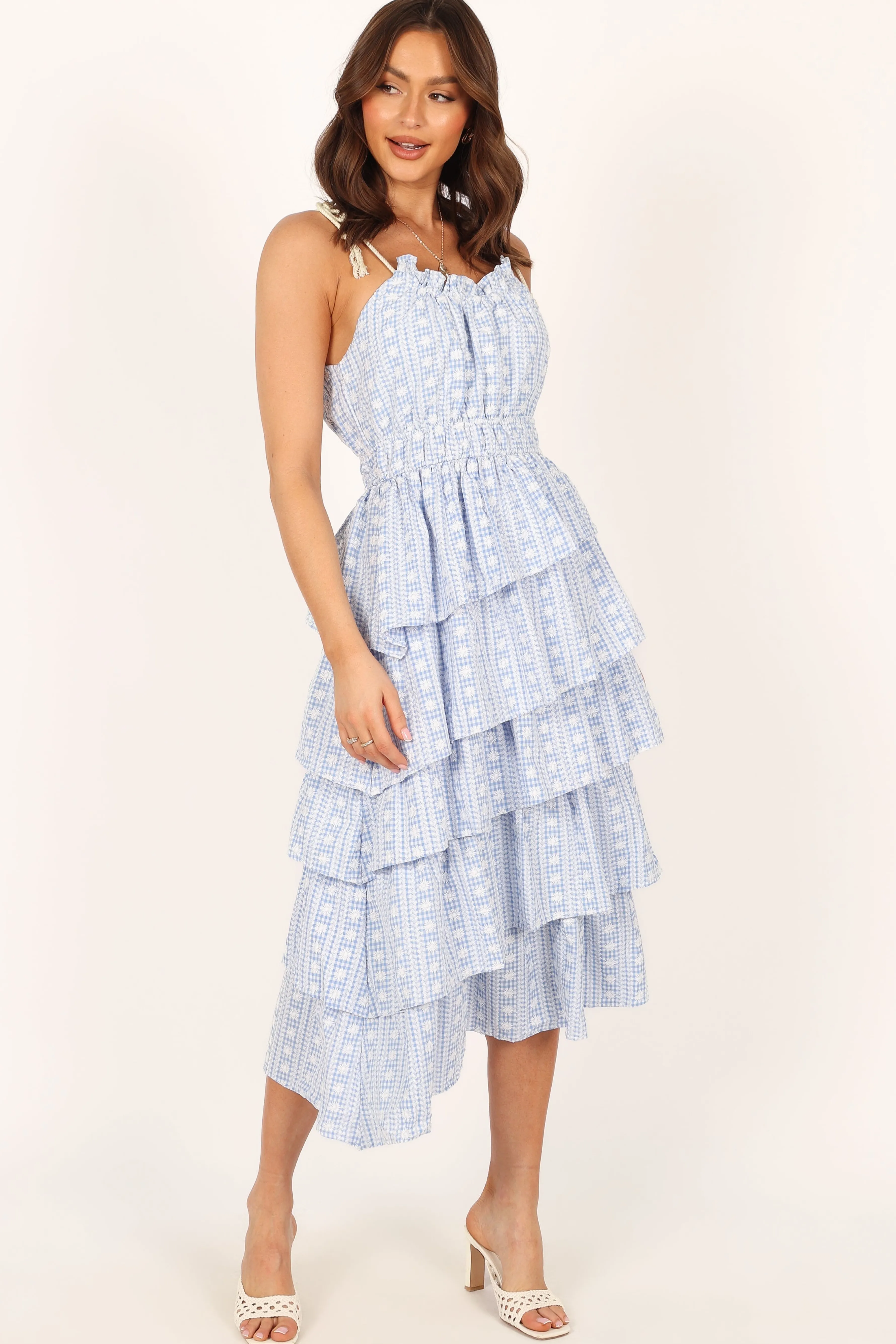 Petal & Pup Cora Midi Dress - Blue Best Sale