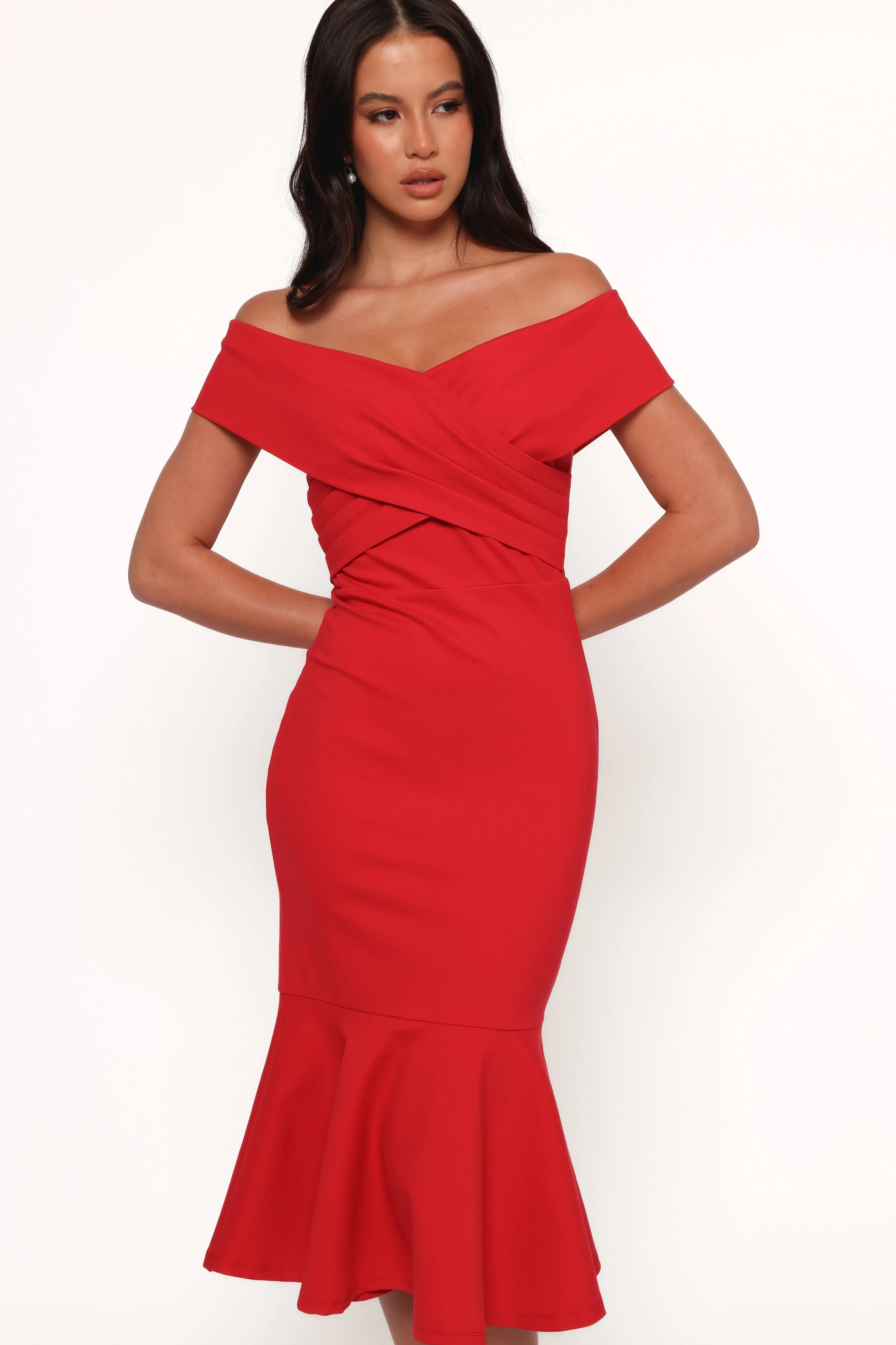 Petal & Pup Dailene Midi Dress - Red New