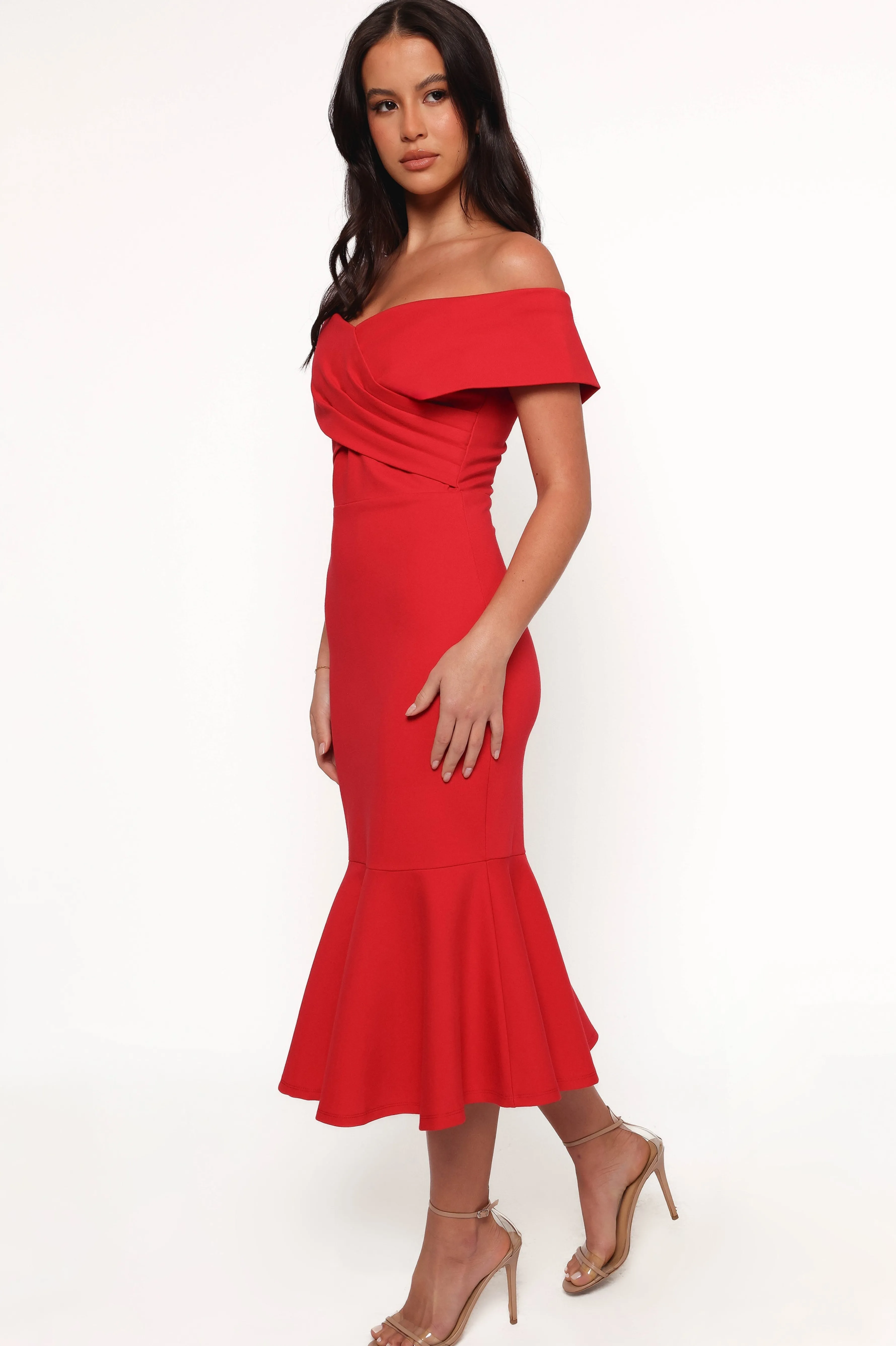 Petal & Pup Dailene Midi Dress - Red New