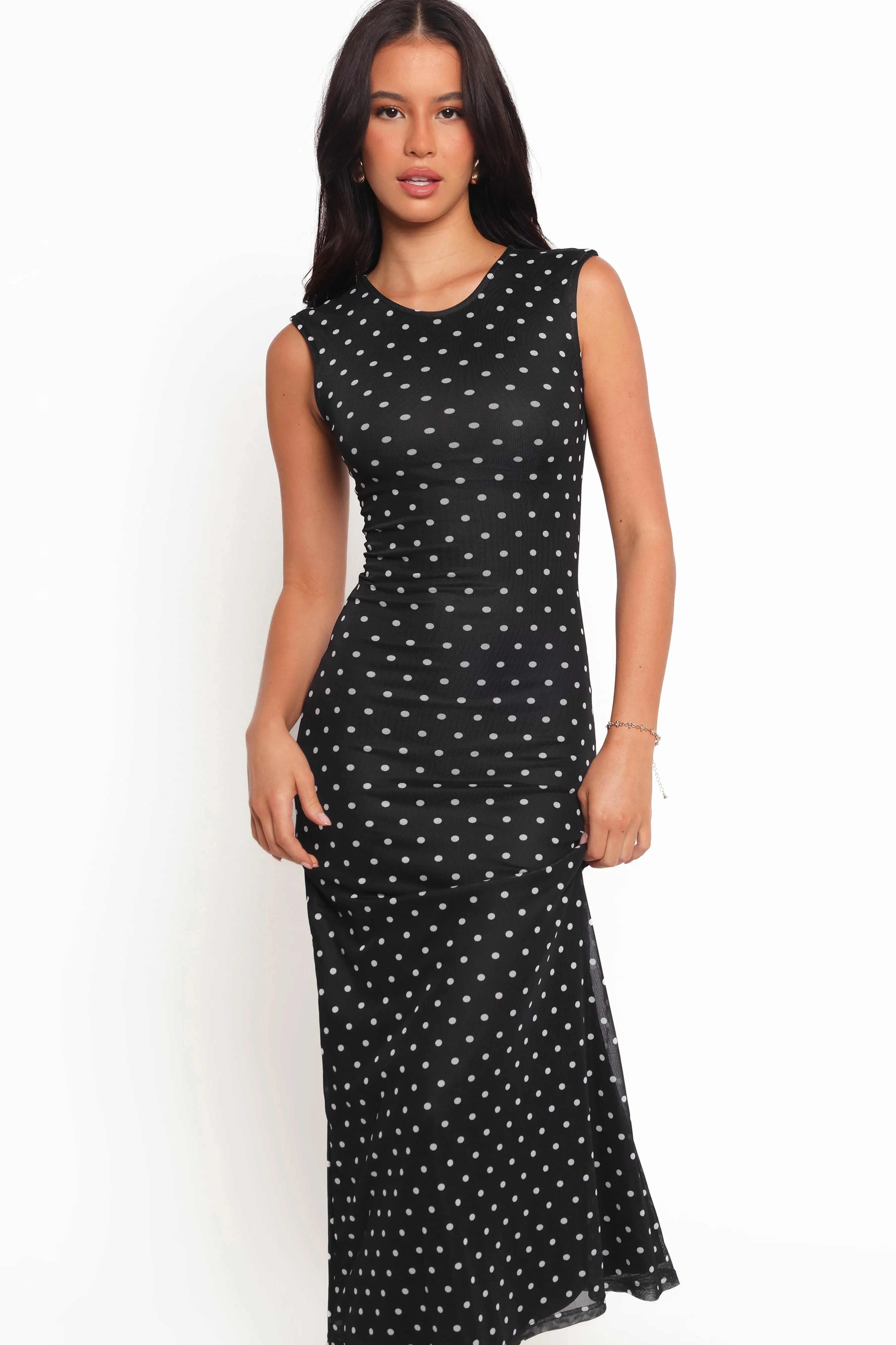 Petal & Pup Drea Maxi Dress - Black Polka Dot BlackPolkaDot Cheap