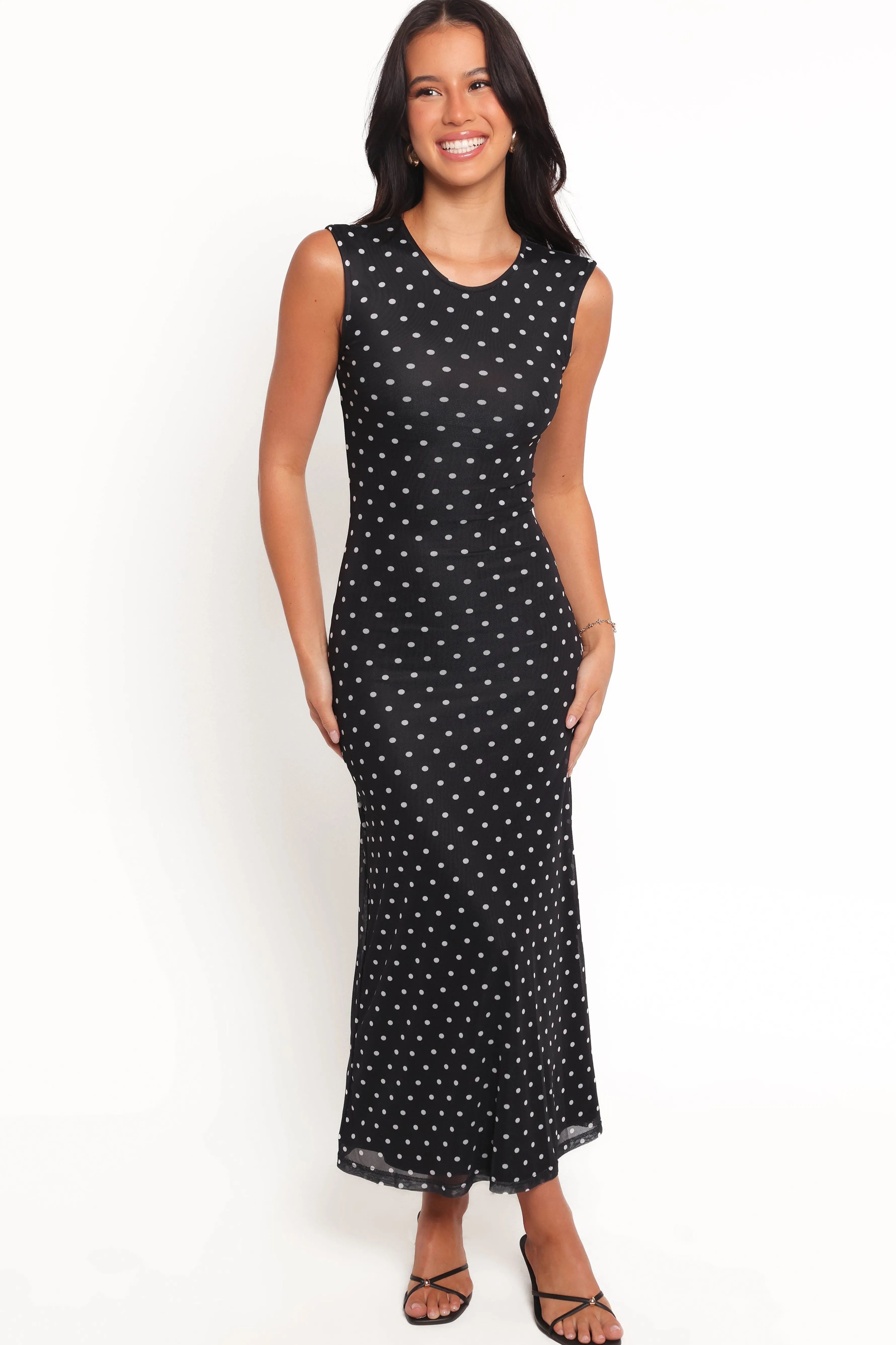 Petal & Pup Drea Maxi Dress - Black Polka Dot BlackPolkaDot Cheap