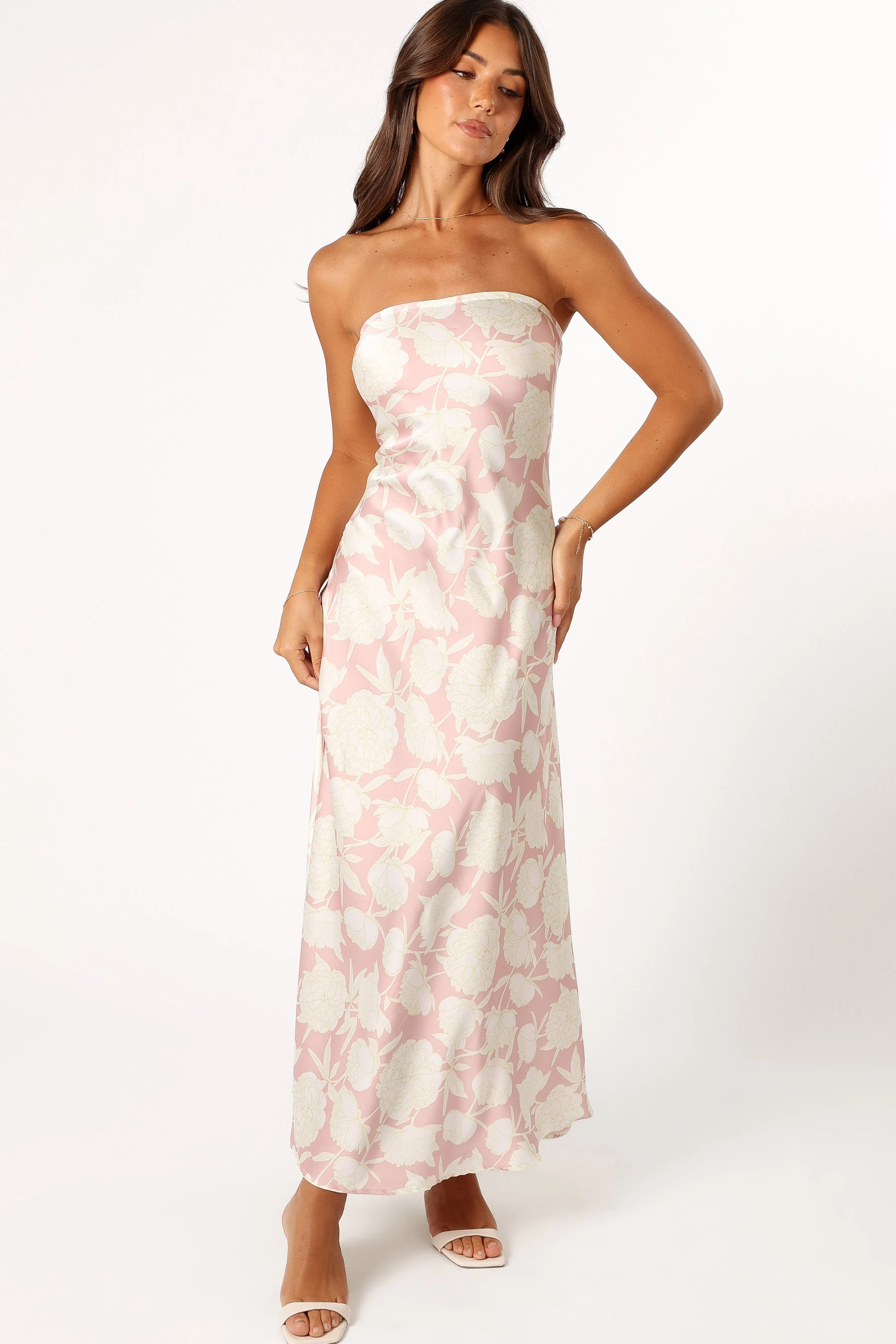 Petal & Pup Gemma Strapless Maxi Dress - Pink Floral PinkFloral Best