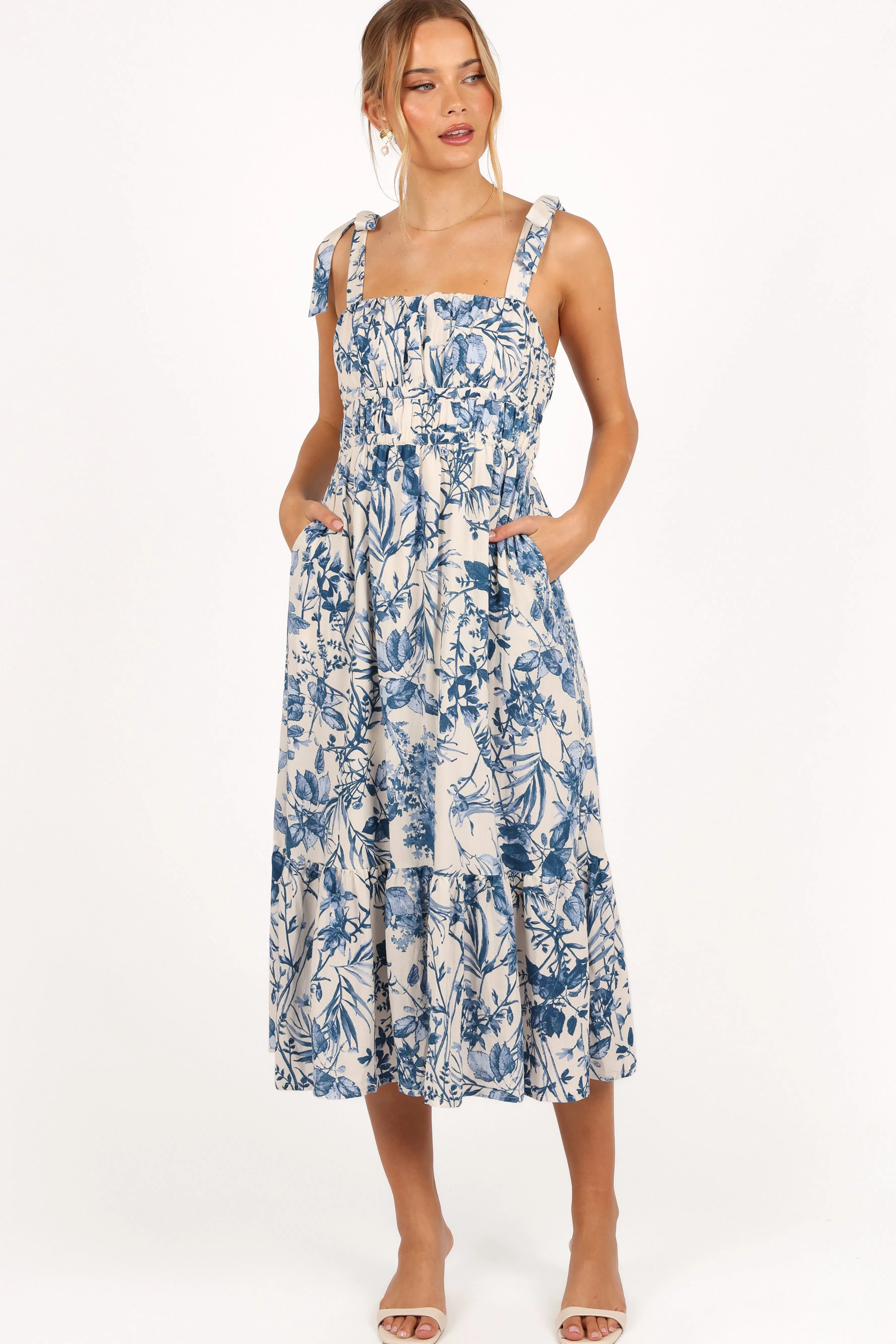 Petal & Pup Harlowe Midi Dress - Porcelain Blue PorcelainBlue Hot