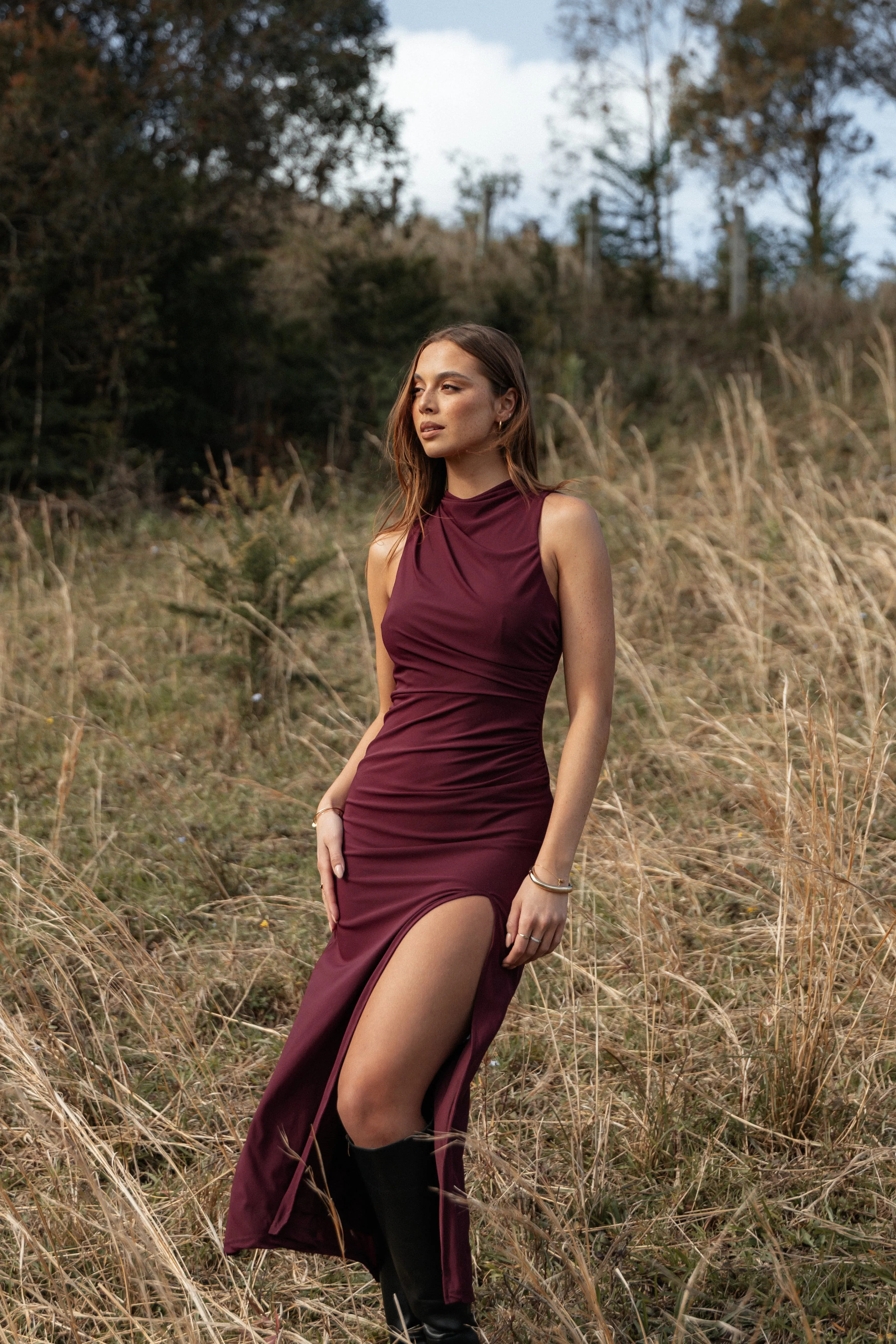 Petal & Pup Hayven Maxi Dress - Plum Best Sale