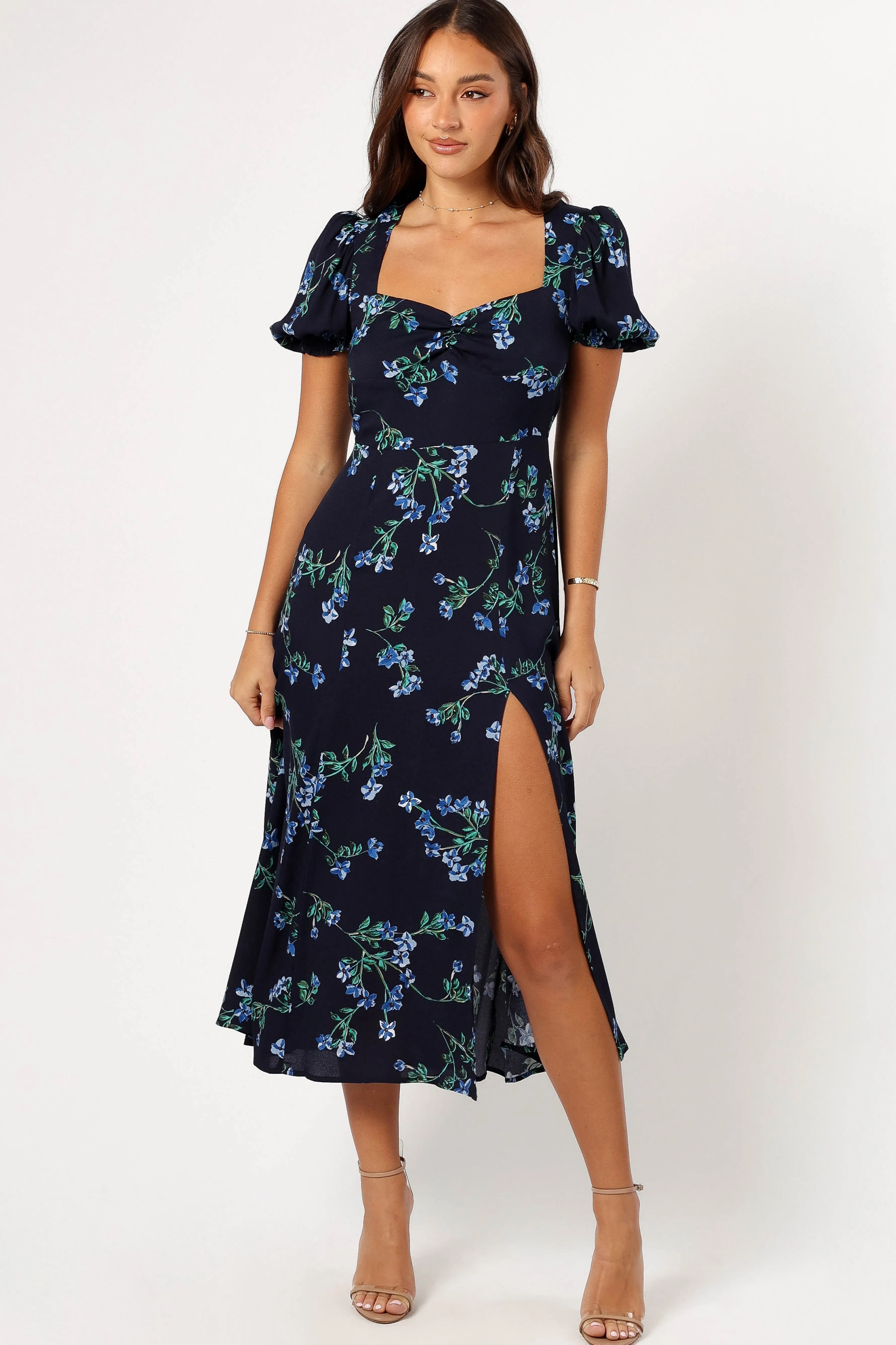 Petal & Pup Hendrix Midi Dress - Midnight Blues MidnightBlues Flash Sale