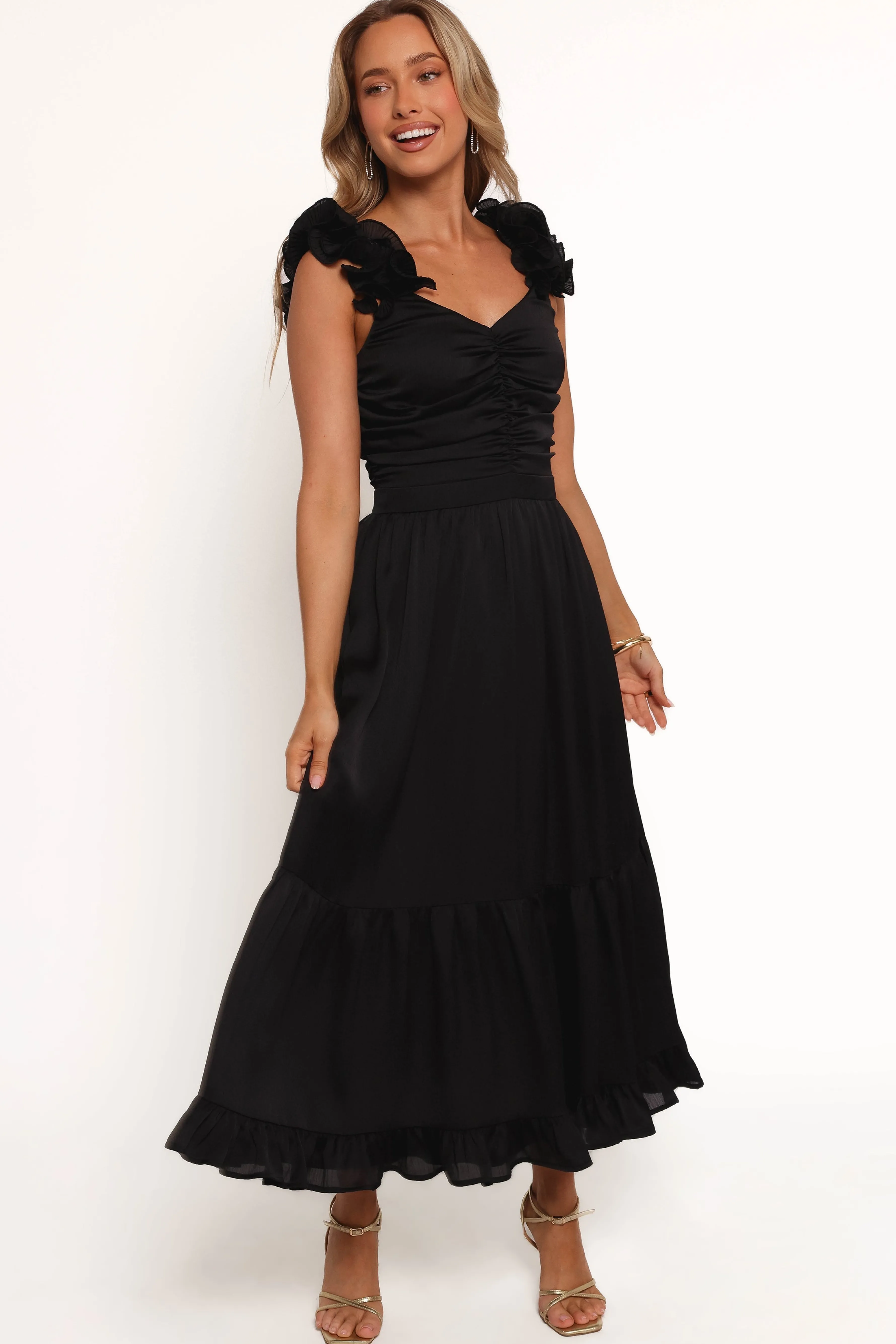 Petal & Pup Inca Midi Dress - Black Best Sale