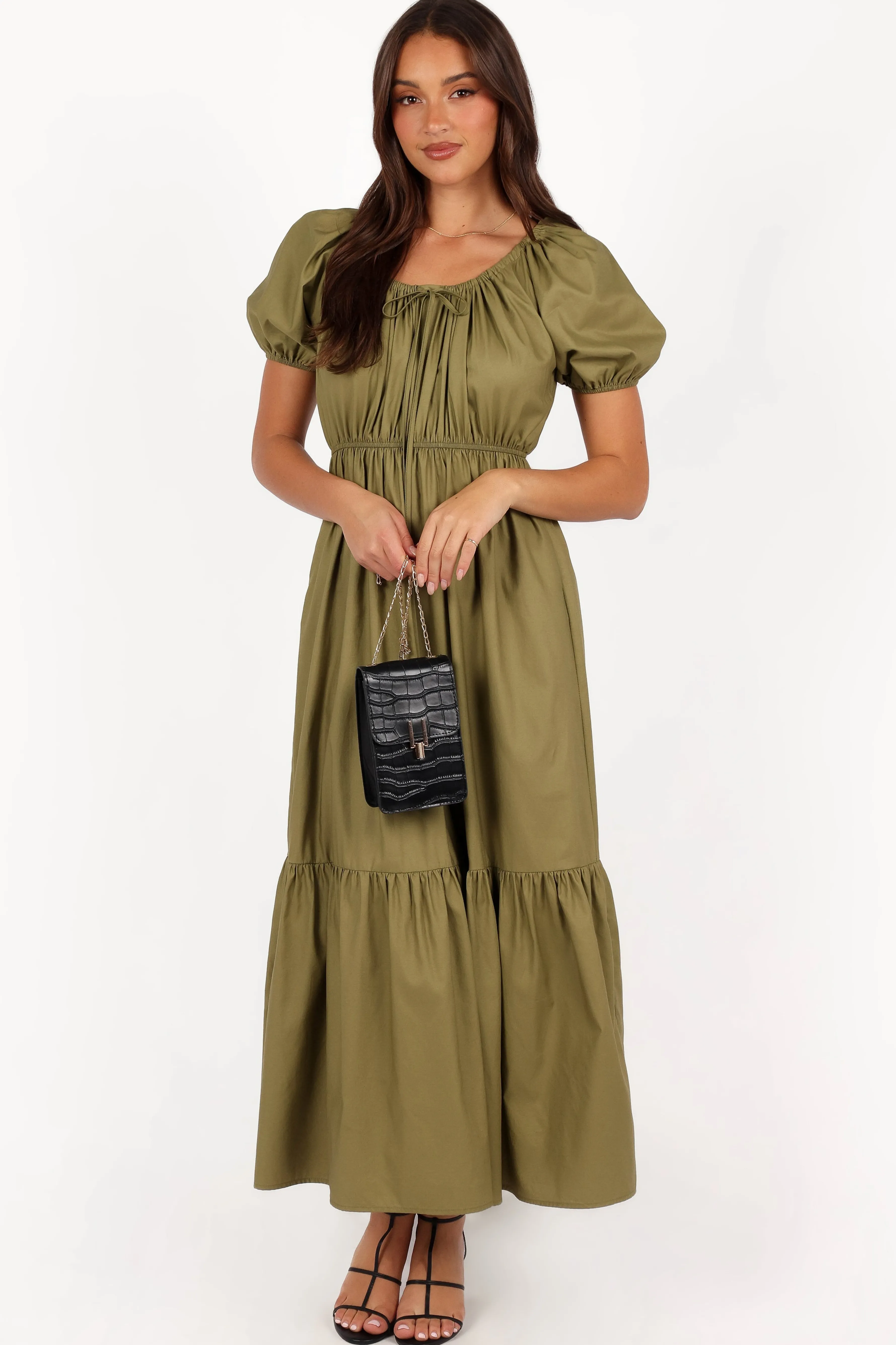 Petal & Pup Juliana Maxi Dress - Olive Discount