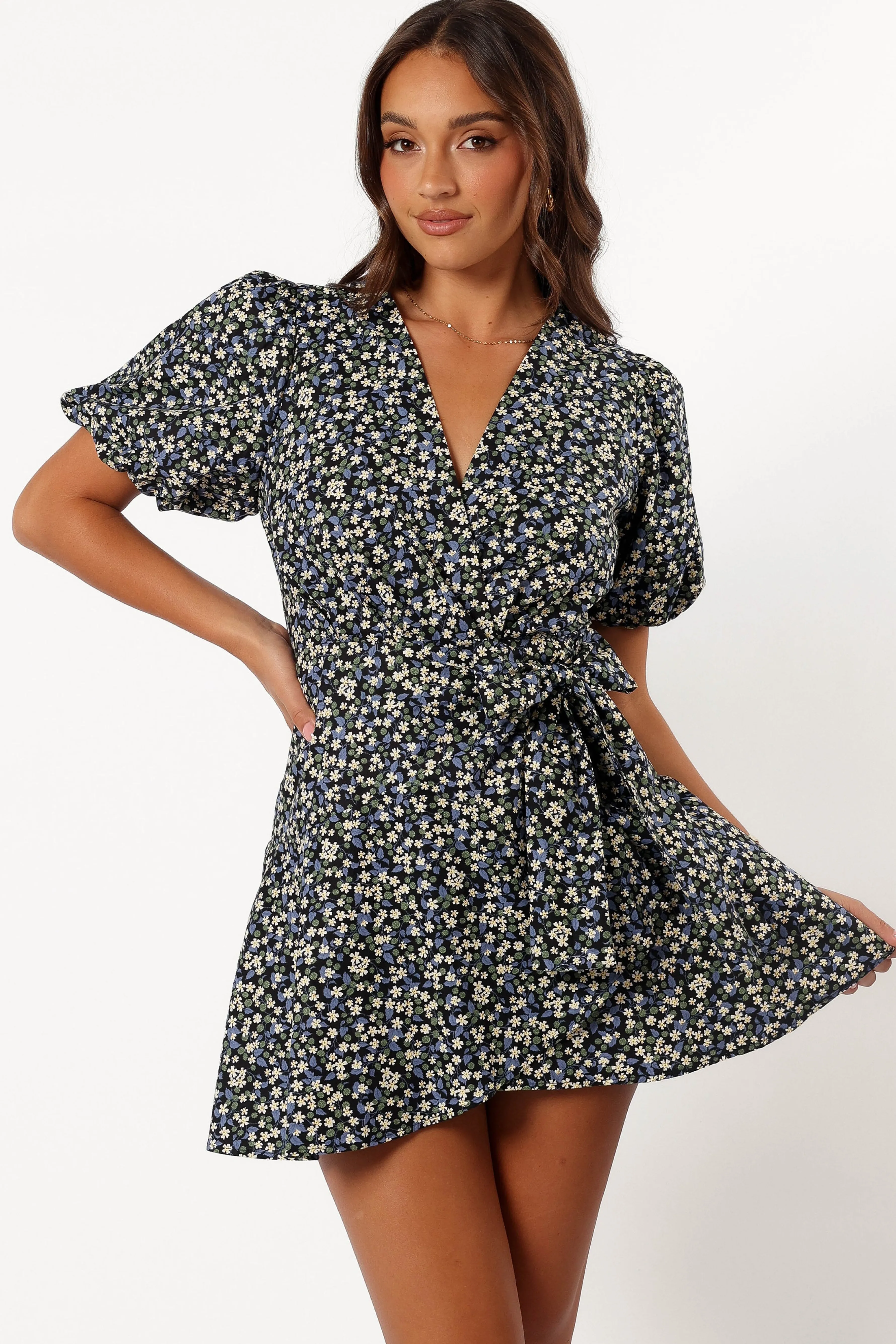 Petal & Pup Kenn Wrap Mini Dress - Indigo Vanilla IndigoVanilla Online