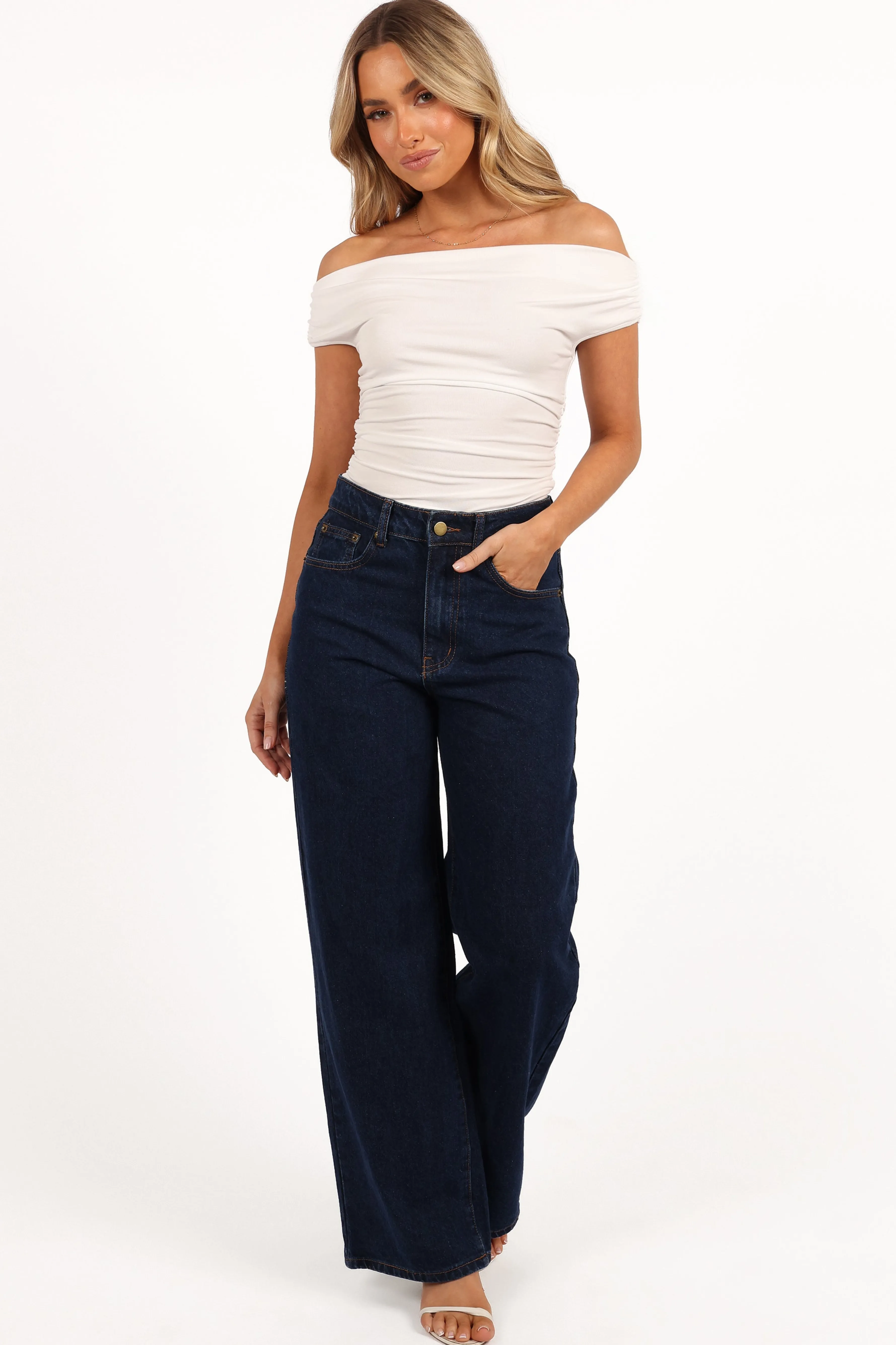 Petal & Pup Lanna Off Shoulder Top - White Hot