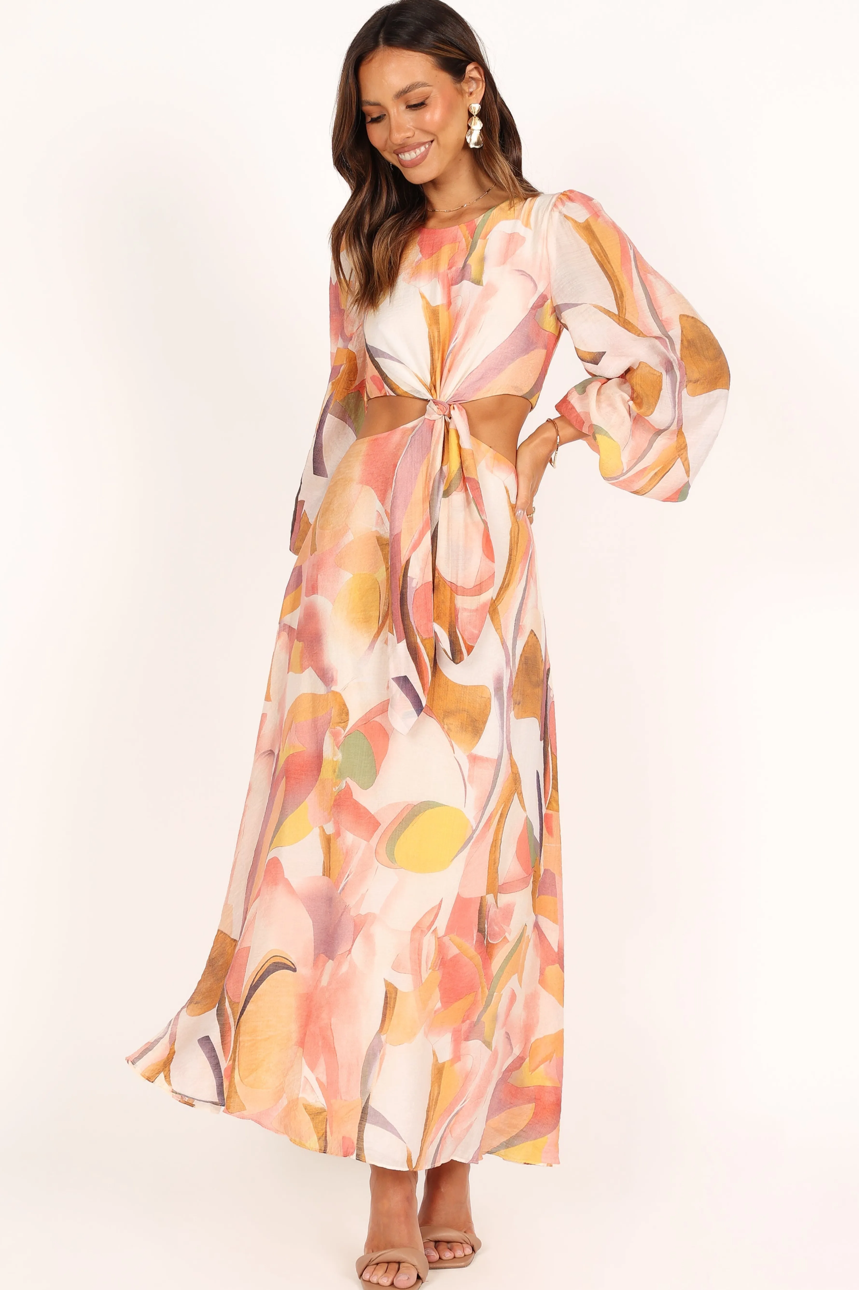 Petal & Pup Laquin Long Sleeve Maxi Dress - Pink Sale