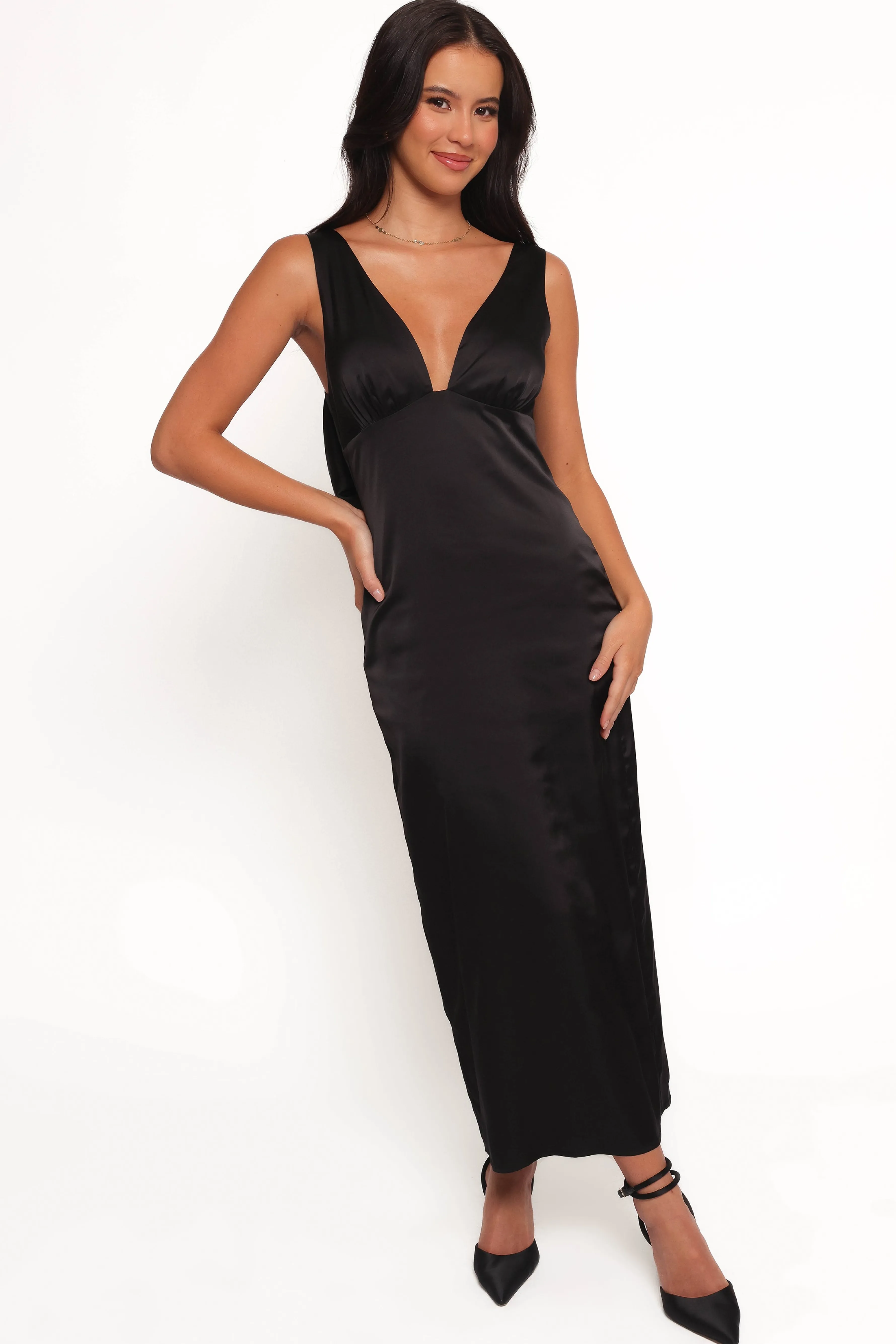 Petal & Pup Lenora Maxi Dress - Black Discount