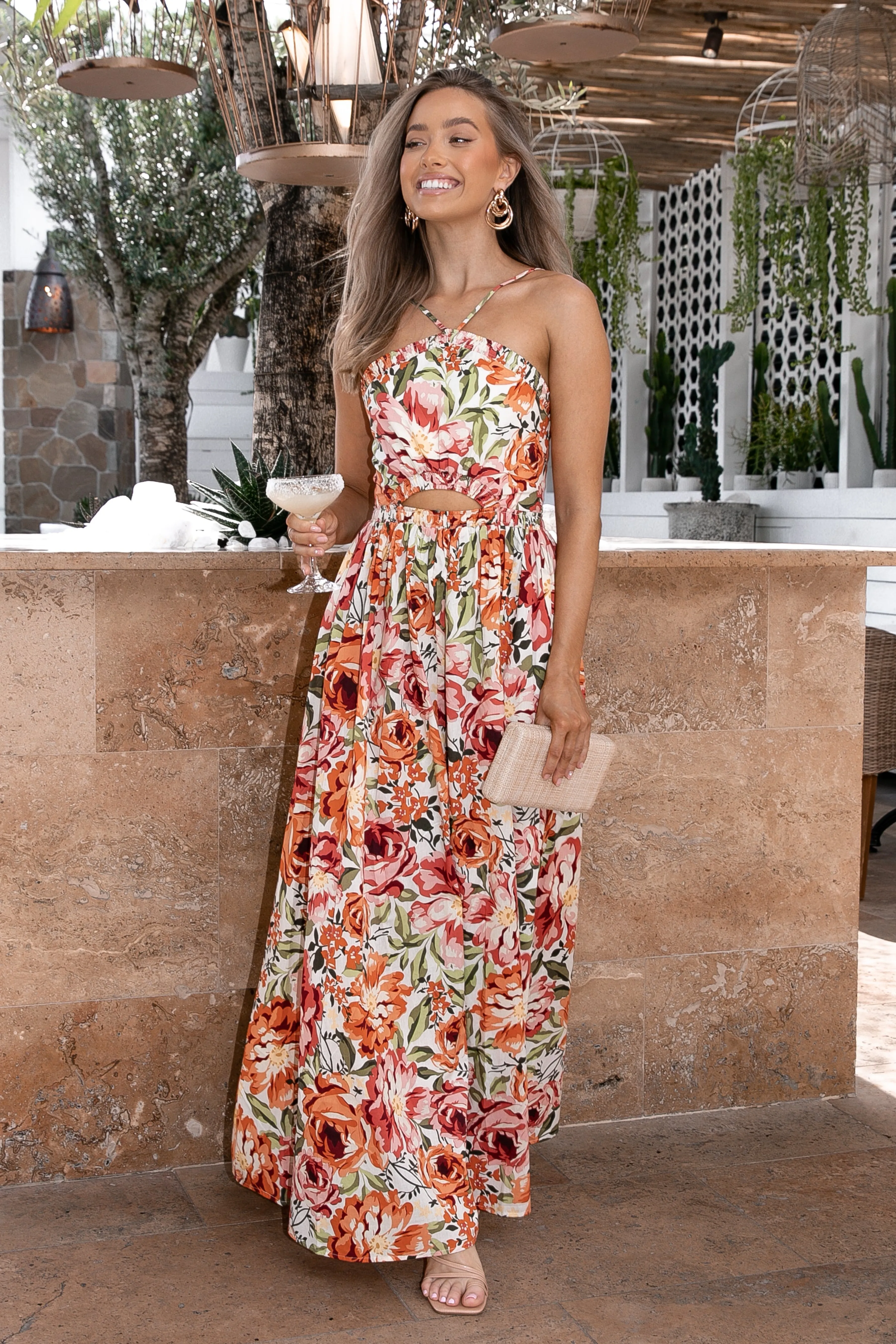 Petal & Pup Madeira Dress - Orange Floral OrangeFloral New