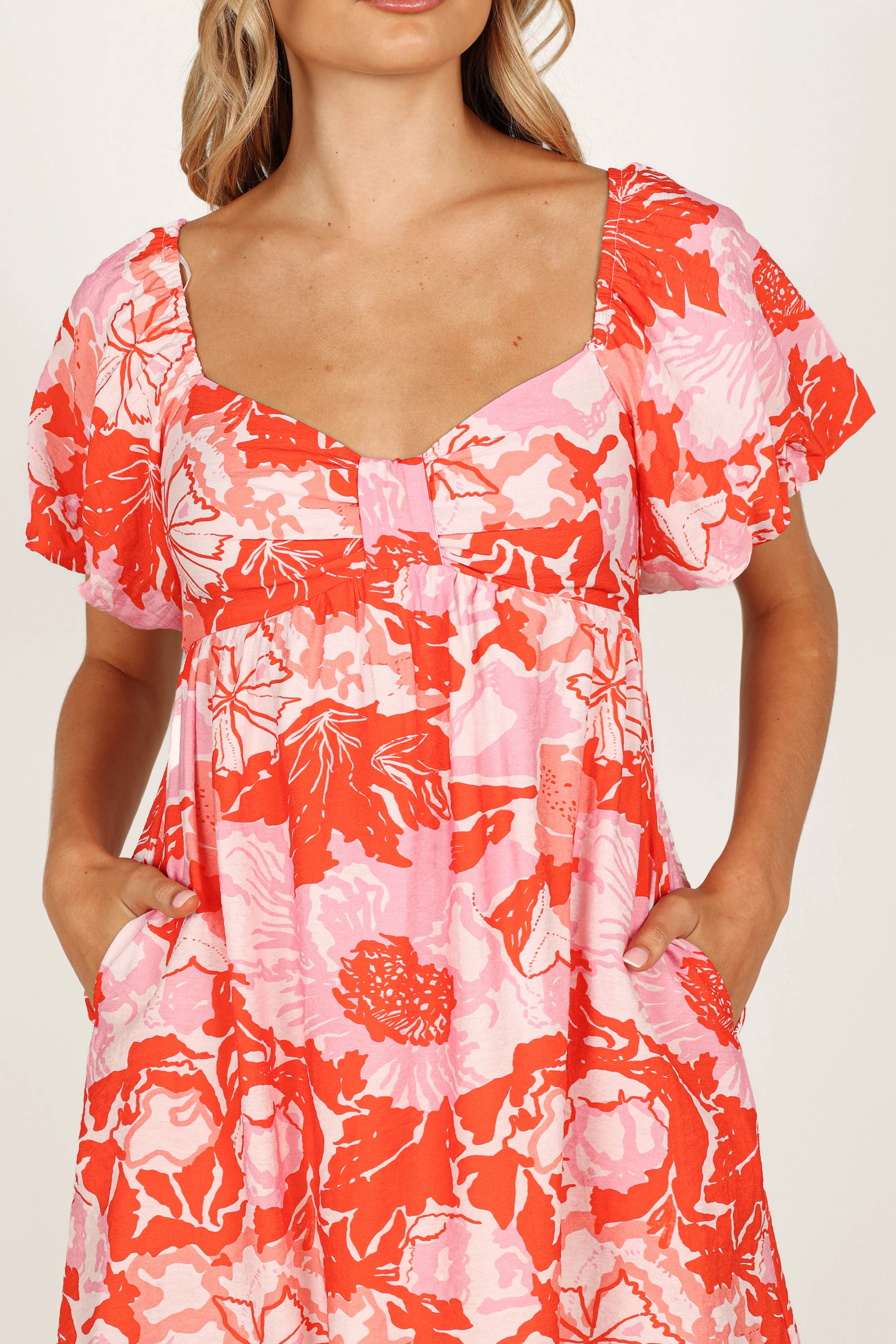 Petal & Pup Maggie Mini Dress - Pink/Red Floral Pink/RedFloral Fashion