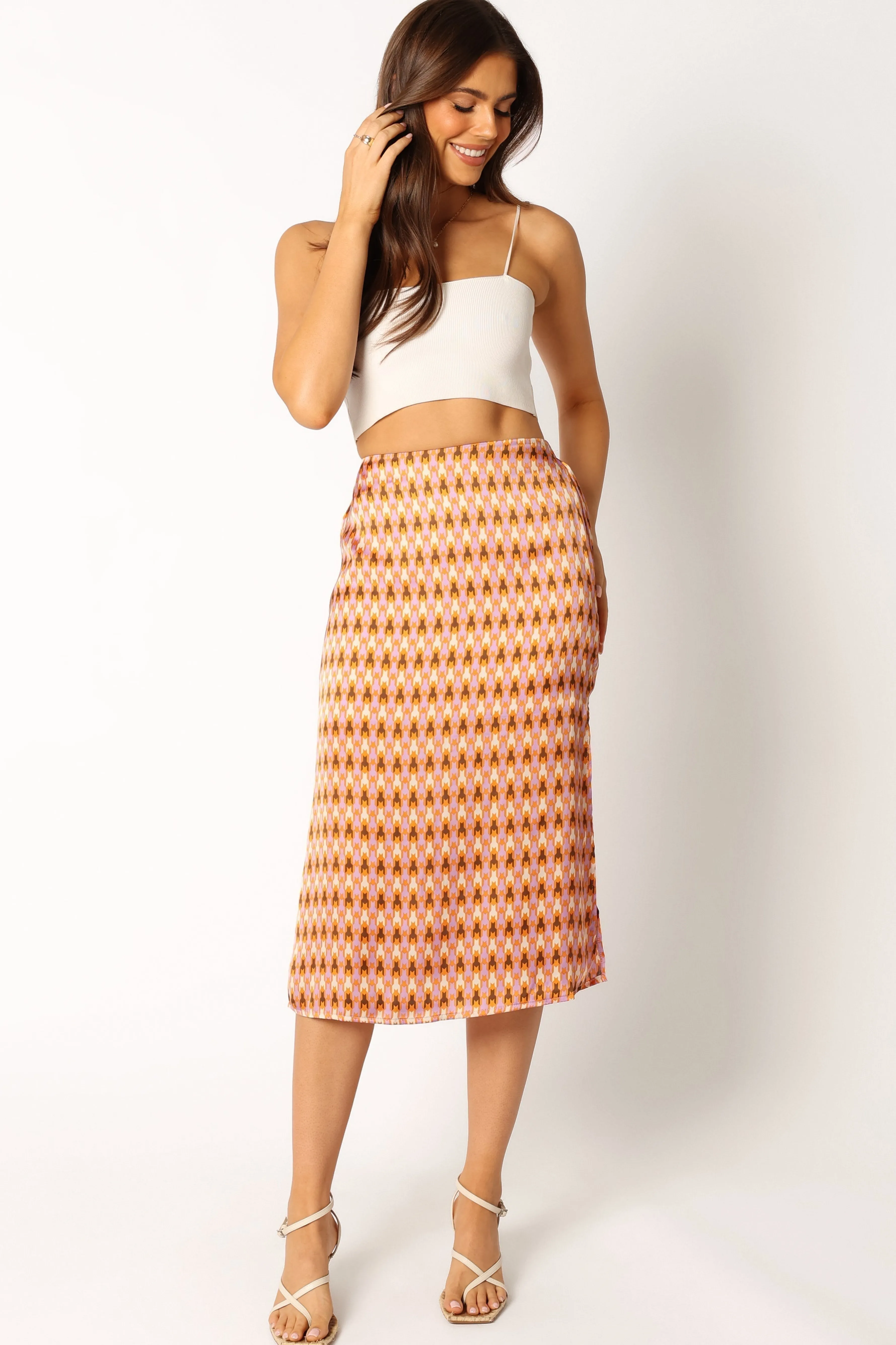 Petal & Pup Marley Midi Skirt - Mocha Discount