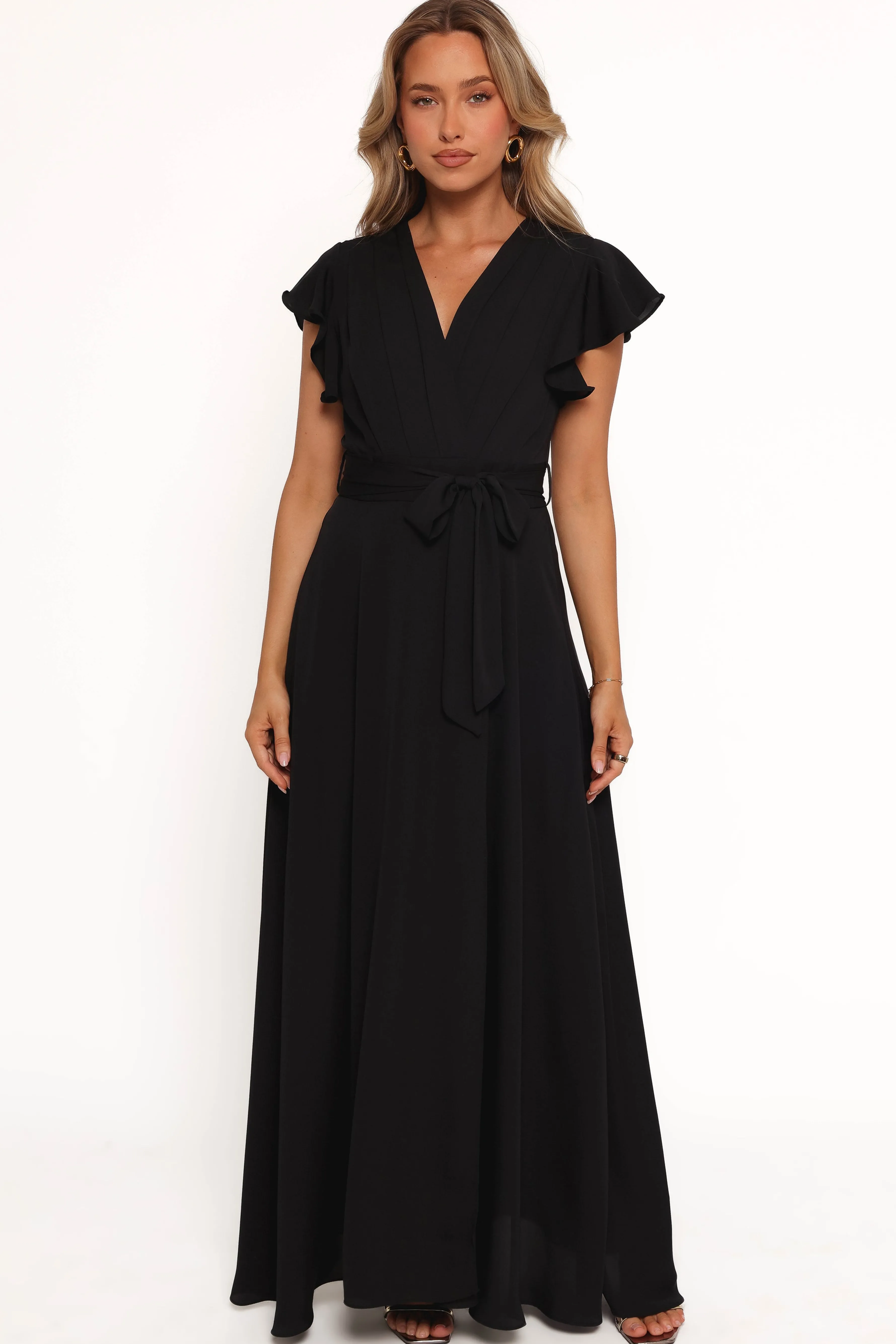 Petal & Pup Maverick Wrap Maxi Dress - Black Best