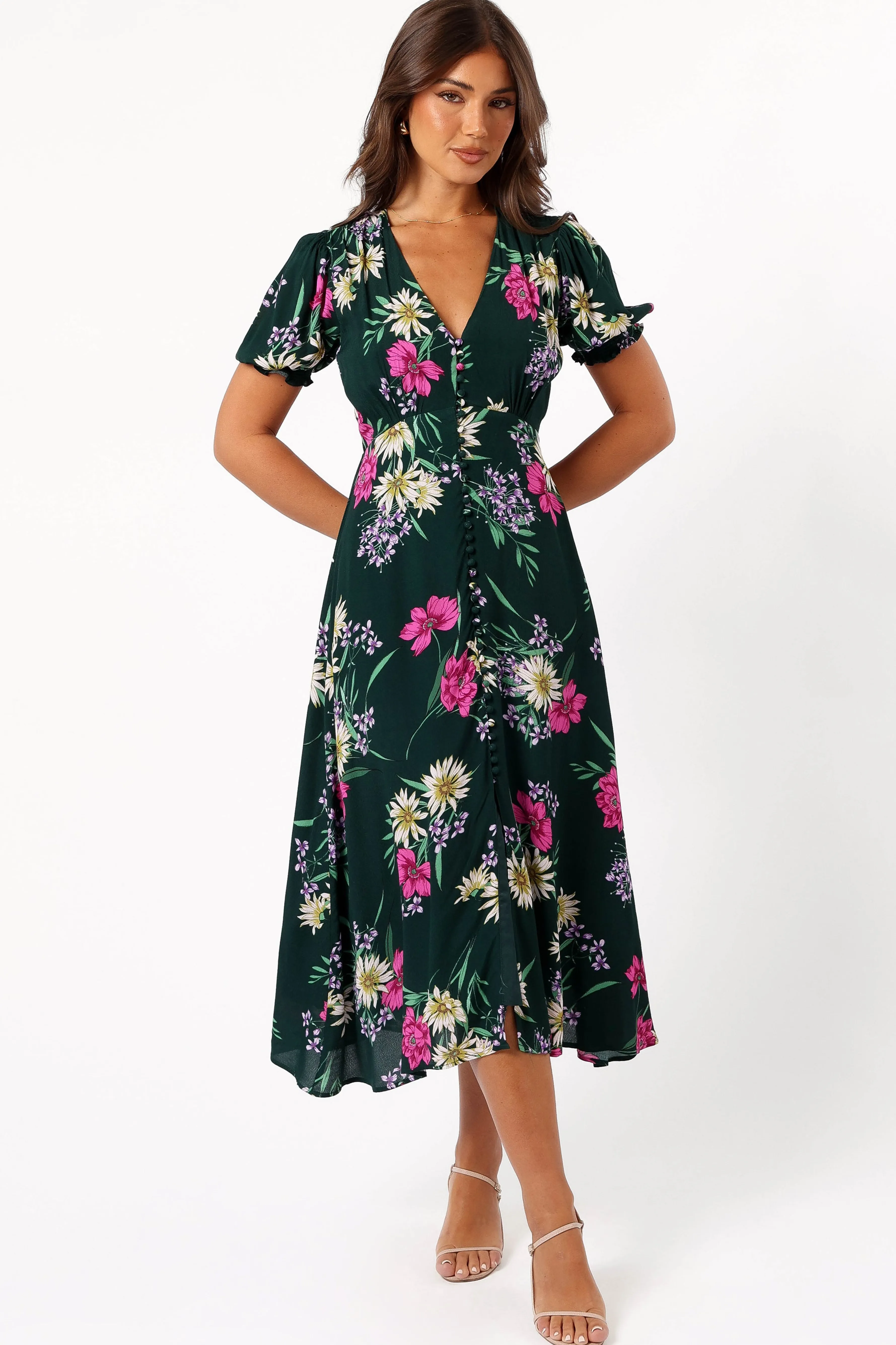 Petal & Pup Mazie Floral Midi Dress - Eden Florals EdenFlorals Outlet