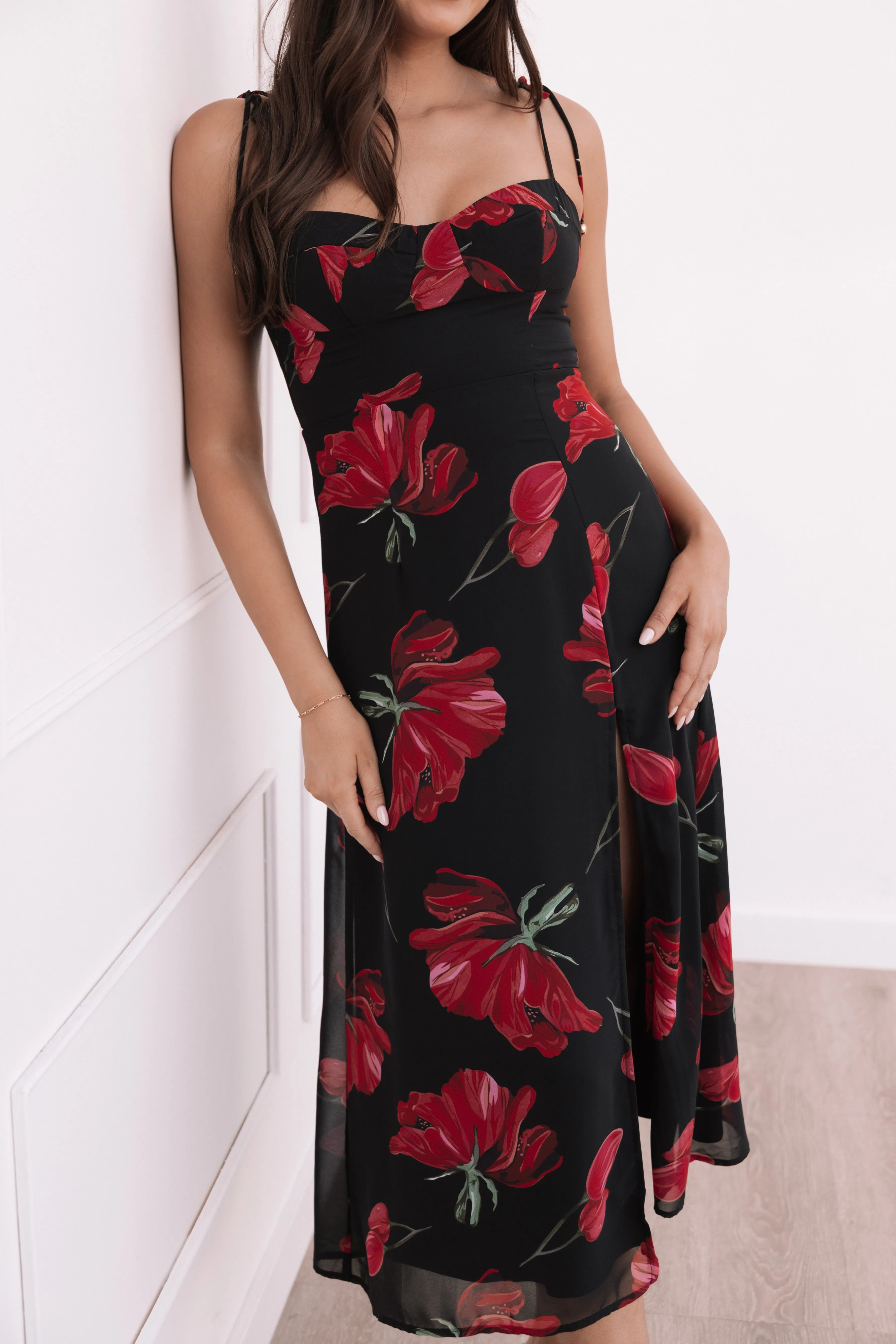 Petal & Pup Meg Dress - Black Floral BlackFloral Discount