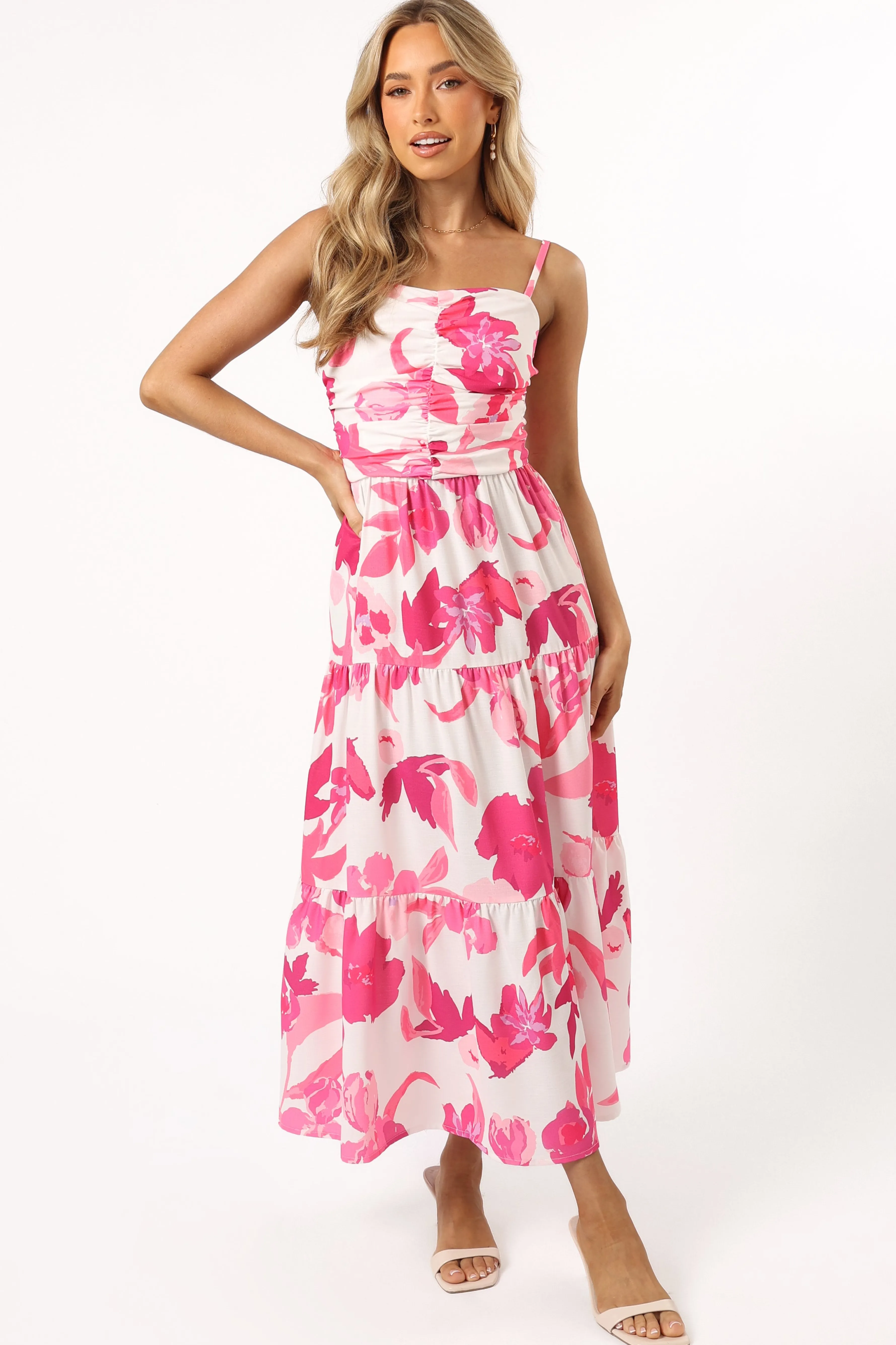 Petal & Pup Monika Maxi Dress - Pink Floral PinkFloral Sale