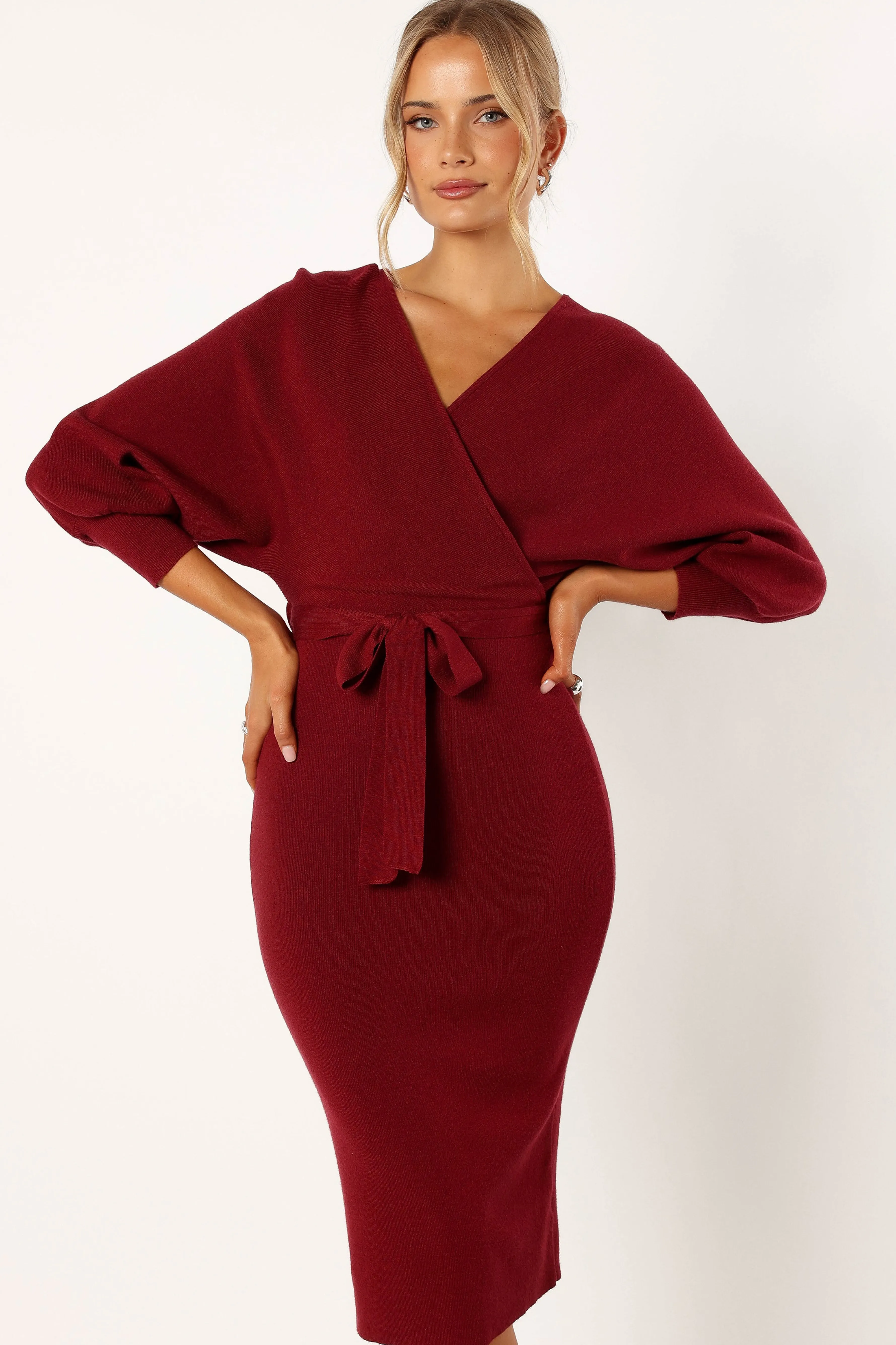 Petal & Pup Nate Dress - Merlot Discount