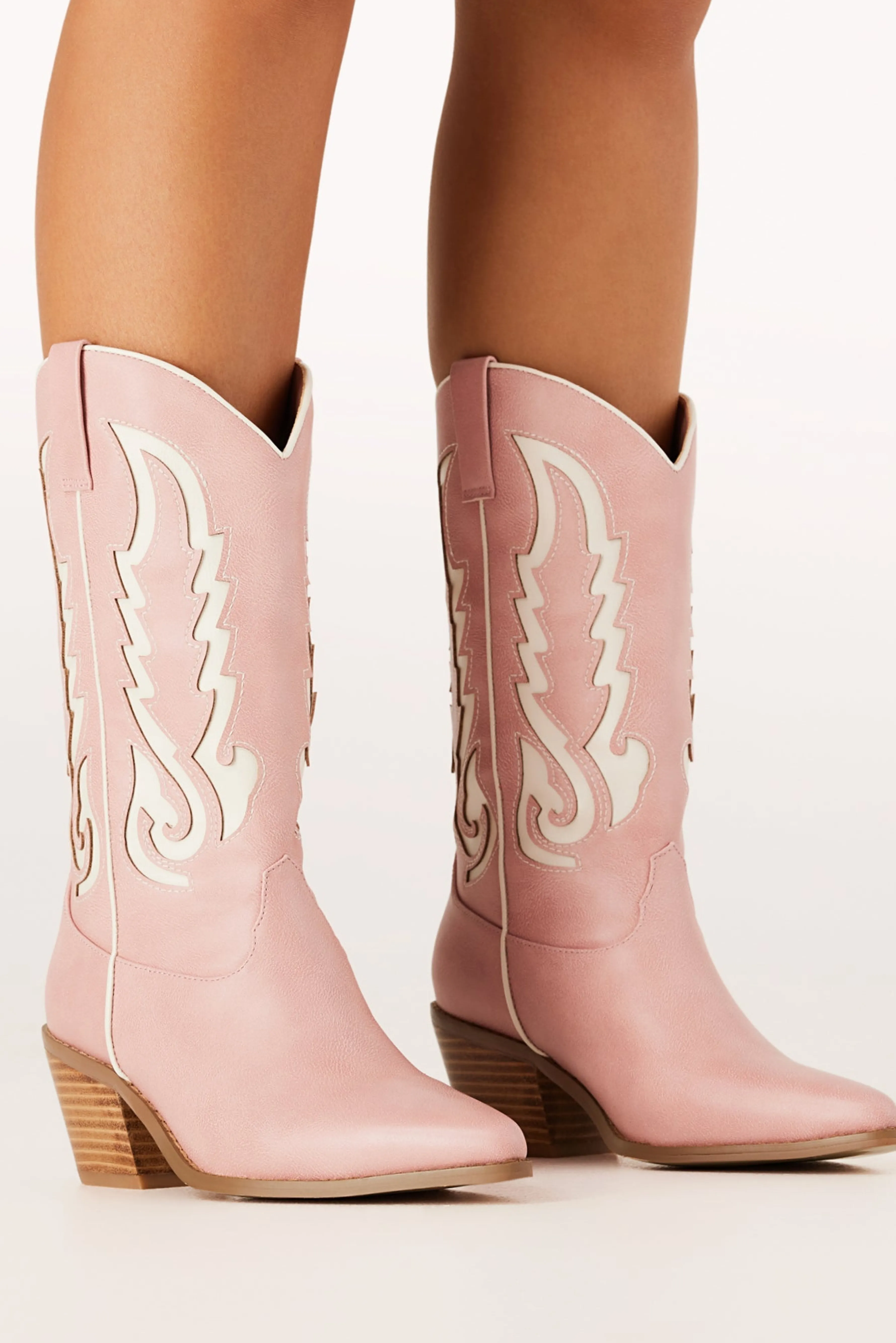 Petal & Pup Norva Cowboy Boots - Pink/Ivory Pink/Ivory Best