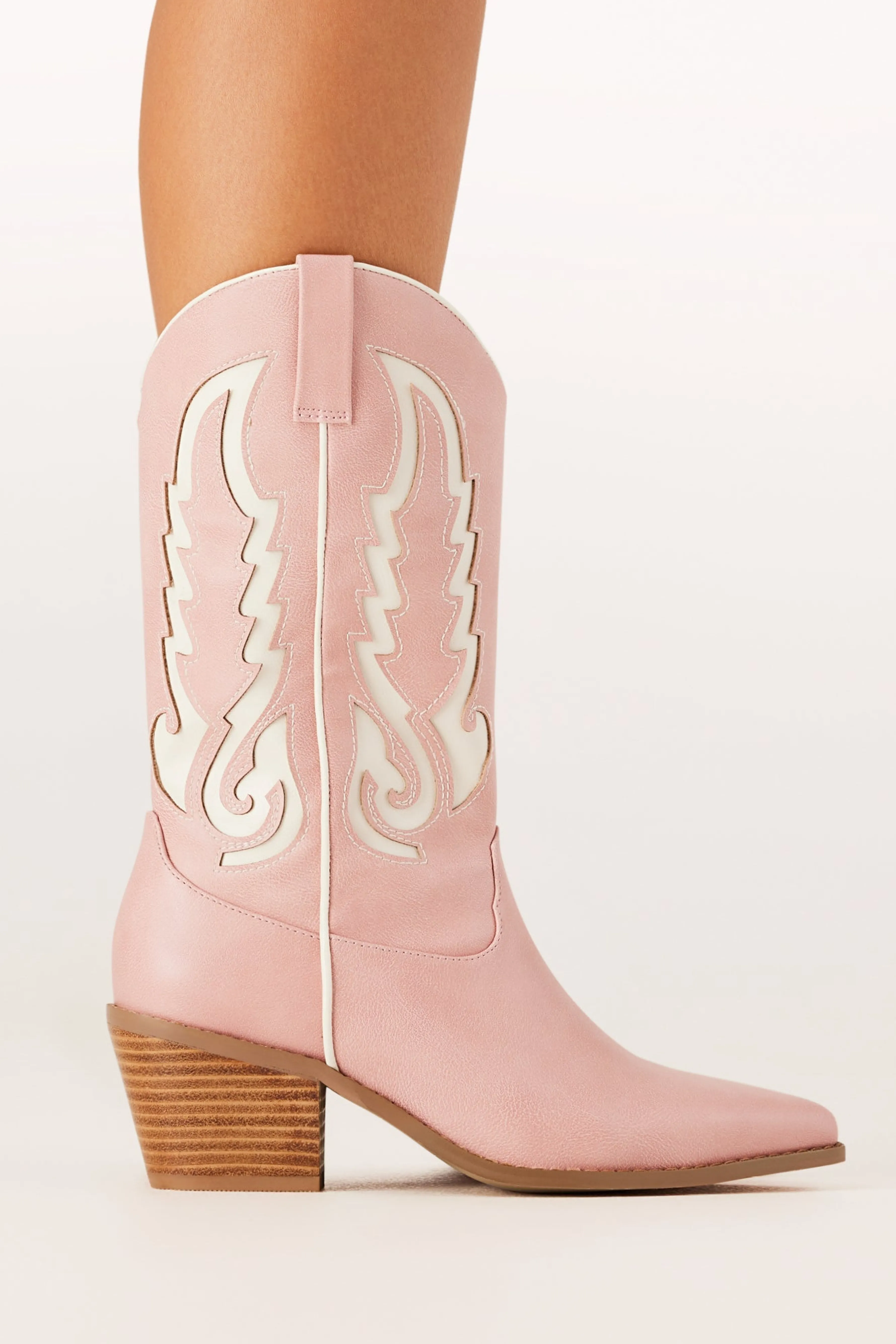 Petal & Pup Norva Cowboy Boots - Pink/Ivory Pink/Ivory Best