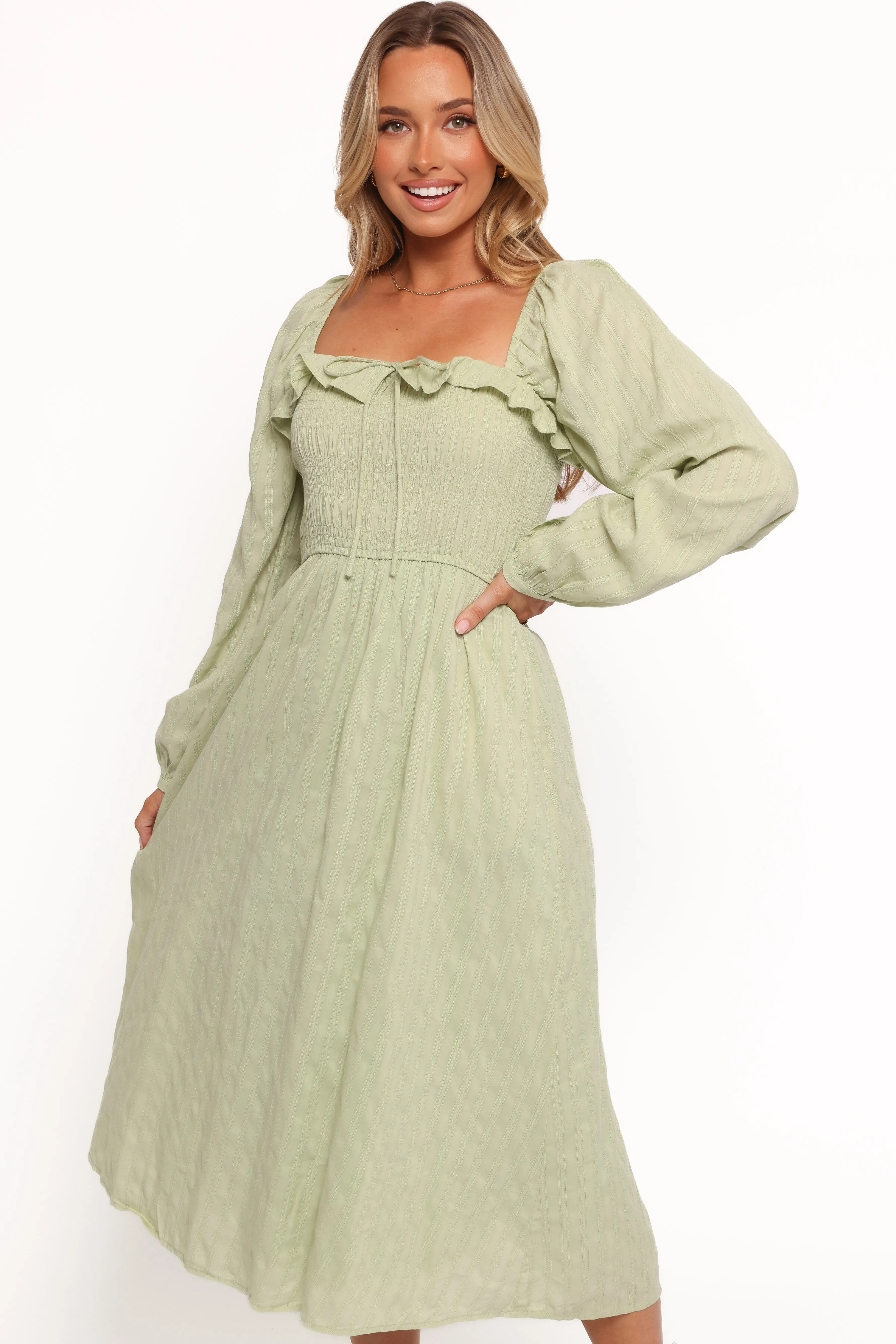 Petal & Pup Ophelia Midi Dress - Olive Best Sale